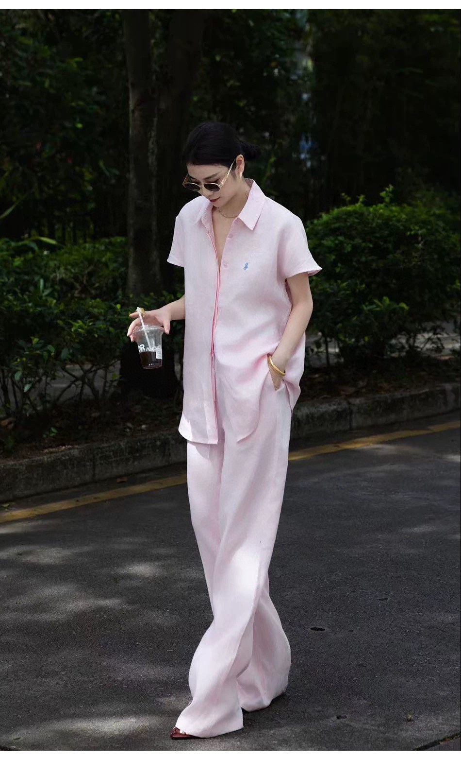 P782 High-Quality Women’s Linen Suit with Unique Design and Comfort. - 图片 3