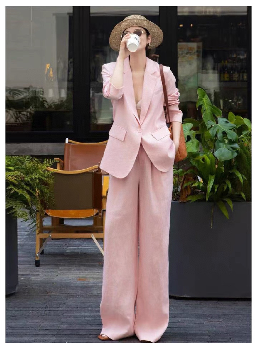 “High-End Women’s Suit Set: Quality Fabric, Stylish Design, Various Sizes Available” - 图片 2