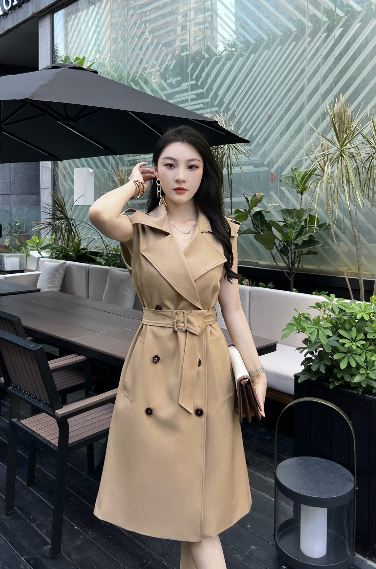 “High-Quality Women’s Suits with Truffle Belts: Cotton Twirling Collection in Various Sizes” - 图片 2