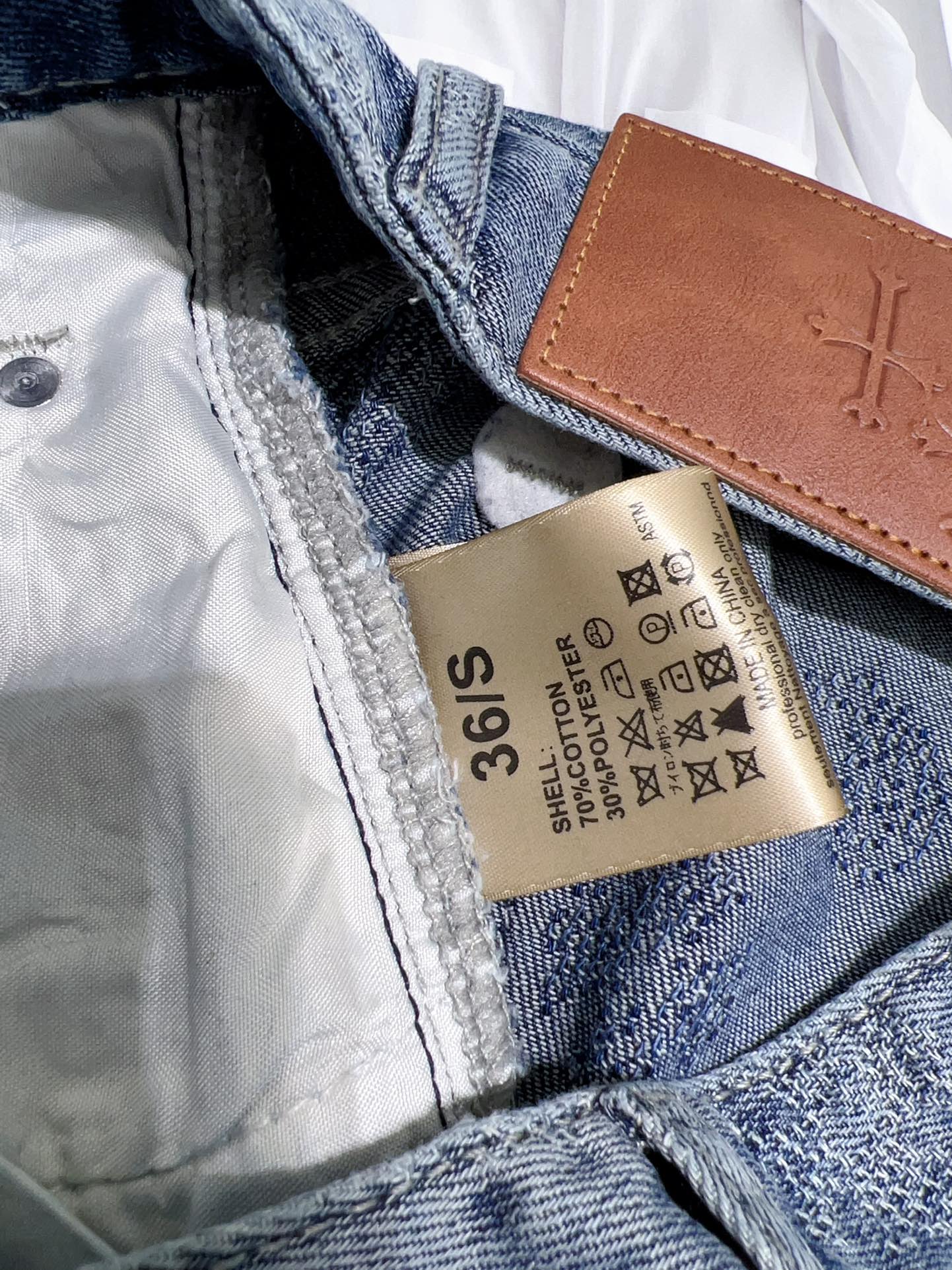 “2025 Women’s High-Quality Denim Pants with Embroidery and Zirconium Blue Details” - 图片 9
