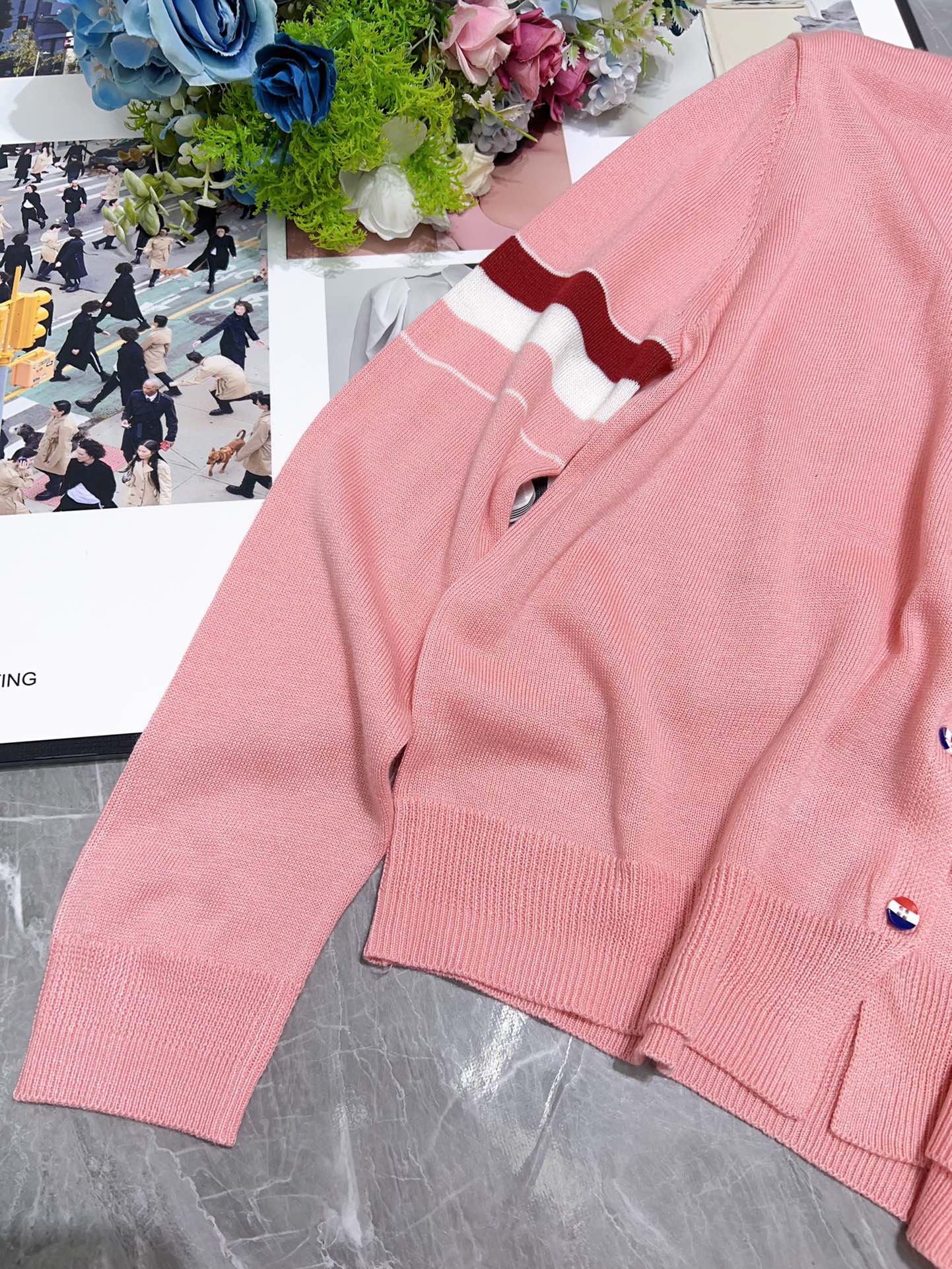 Women’s Wool Knit Sweater with High Collar – Tubby College Style – Size SML – Product Details - 图片 6