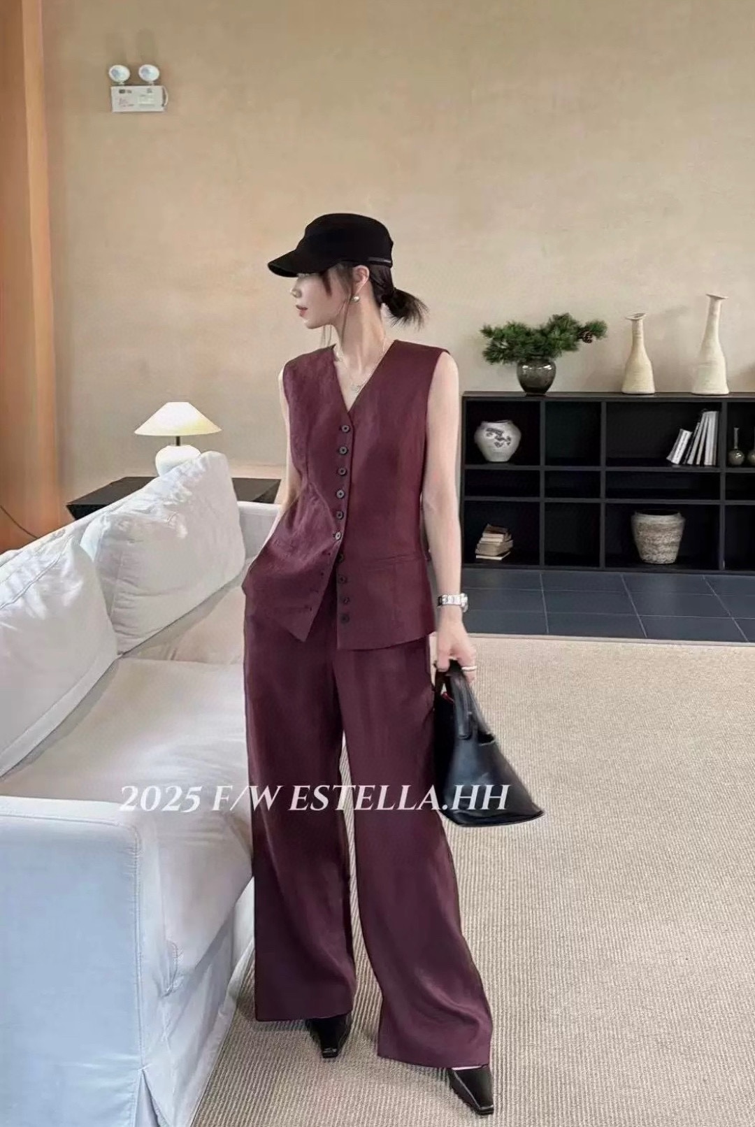 High-End Quality Women’s Clothes: Italian Customized Stylish Lysertic Cut with Thin Belt Suit - 图片 3
