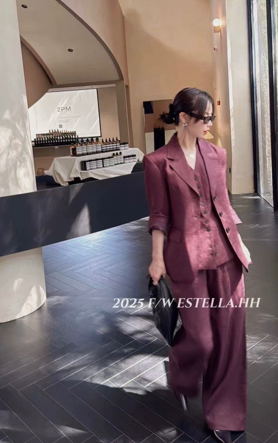 High-End Quality Women’s Clothes: Italian Customized Stylish Lysertic Cut with Thin Belt Suit - 图片 7