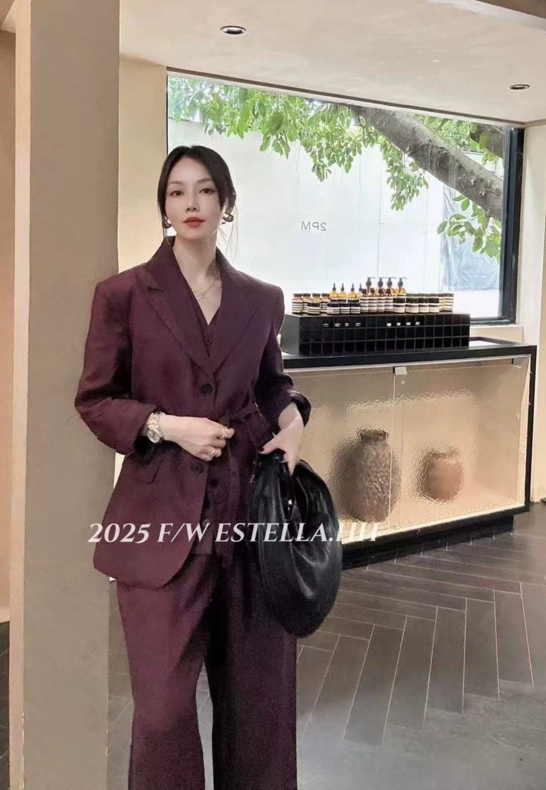 High-End Quality Women’s Clothes: Italian Customized Stylish Lysertic Cut with Thin Belt Suit - 图片 8