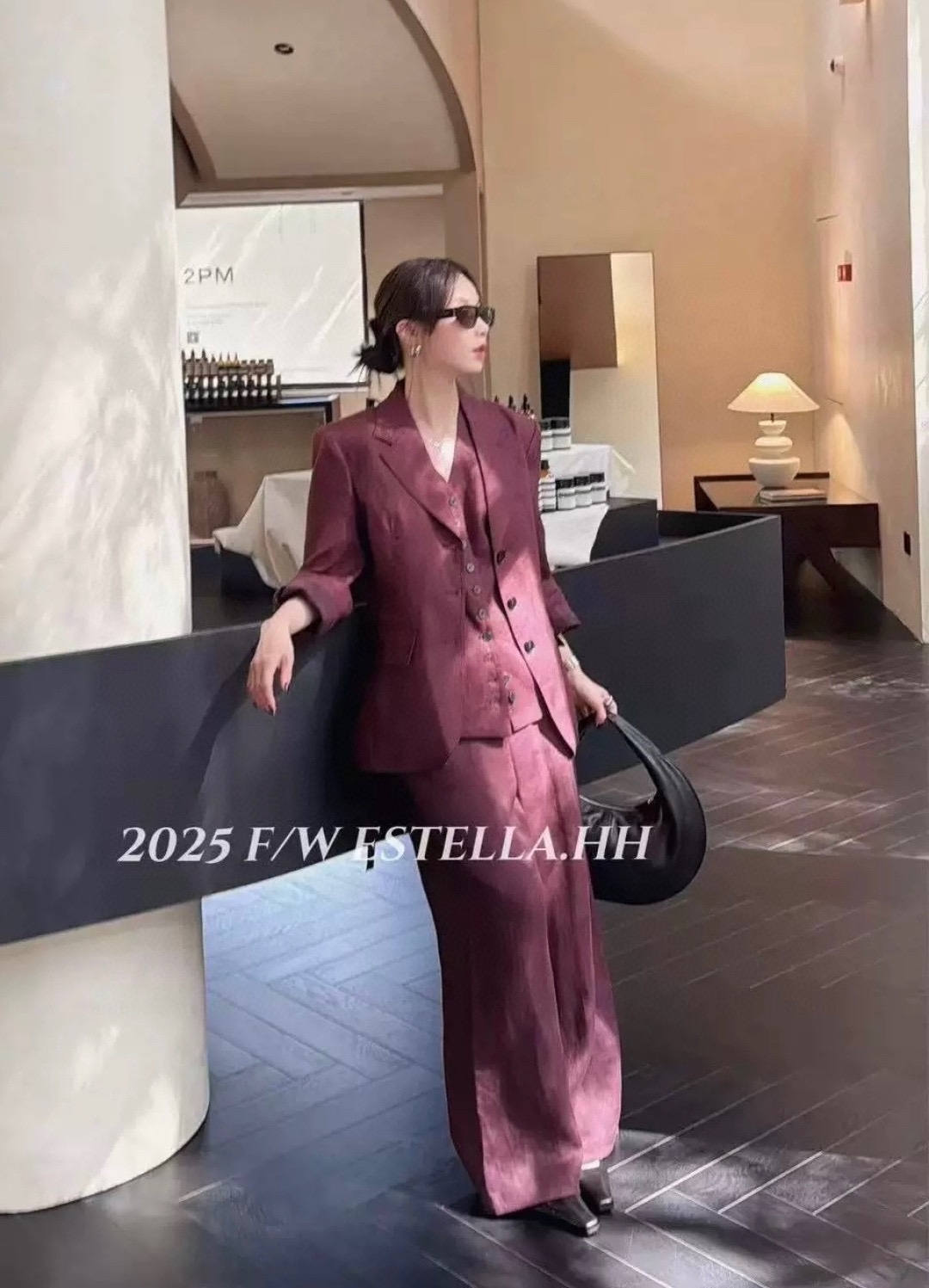 High-End Quality Women’s Clothes: Italian Customized Stylish Lysertic Cut with Thin Belt Suit - 图片 4