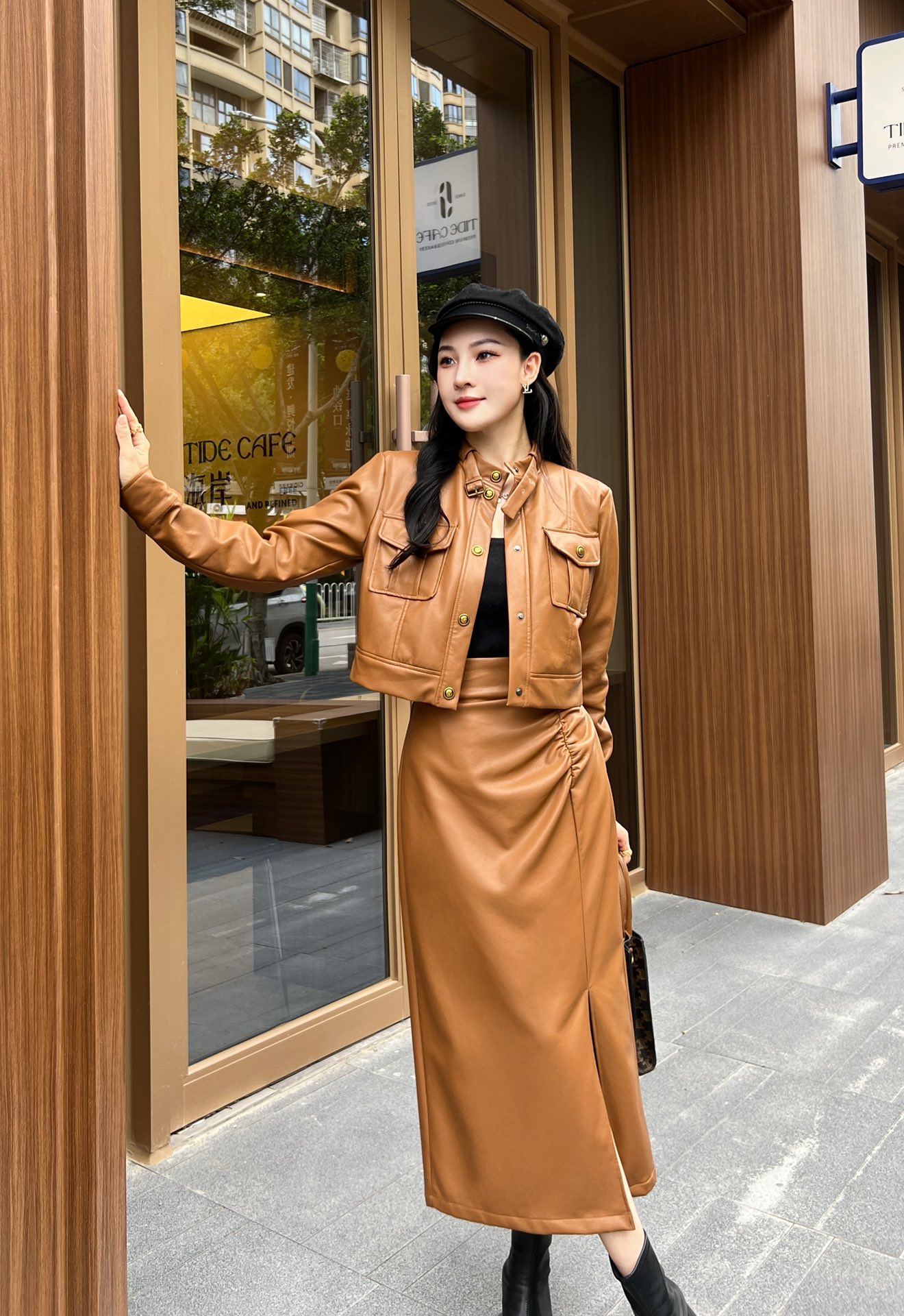P816 Support exchange, high-quality women’s suit, dustproof bag. Two sets of S.M.L.X.L - 图片 6