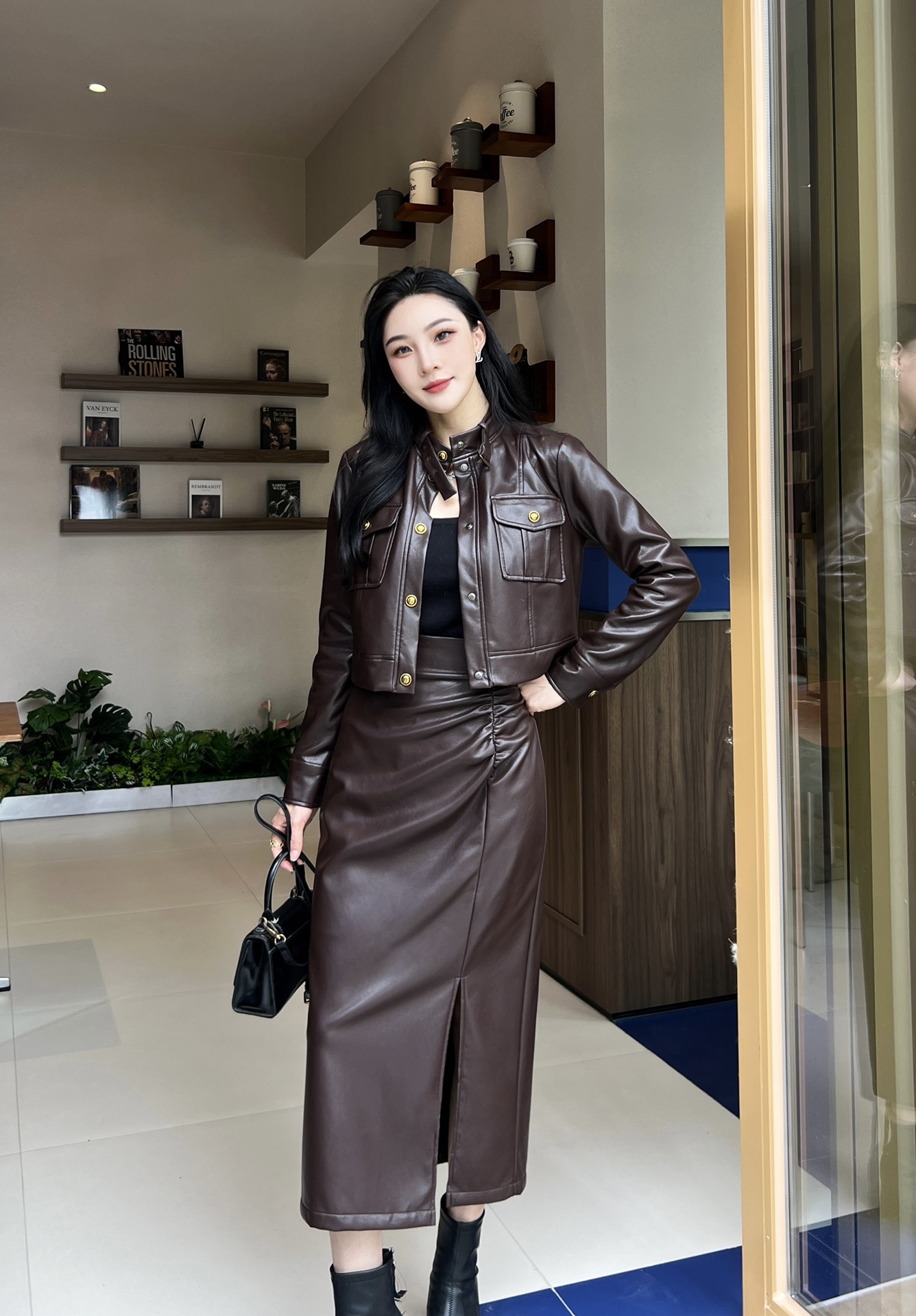 P816 Support exchange, high-quality women’s suit, dustproof bag. Two sets of S.M.L.X.L - 图片 4