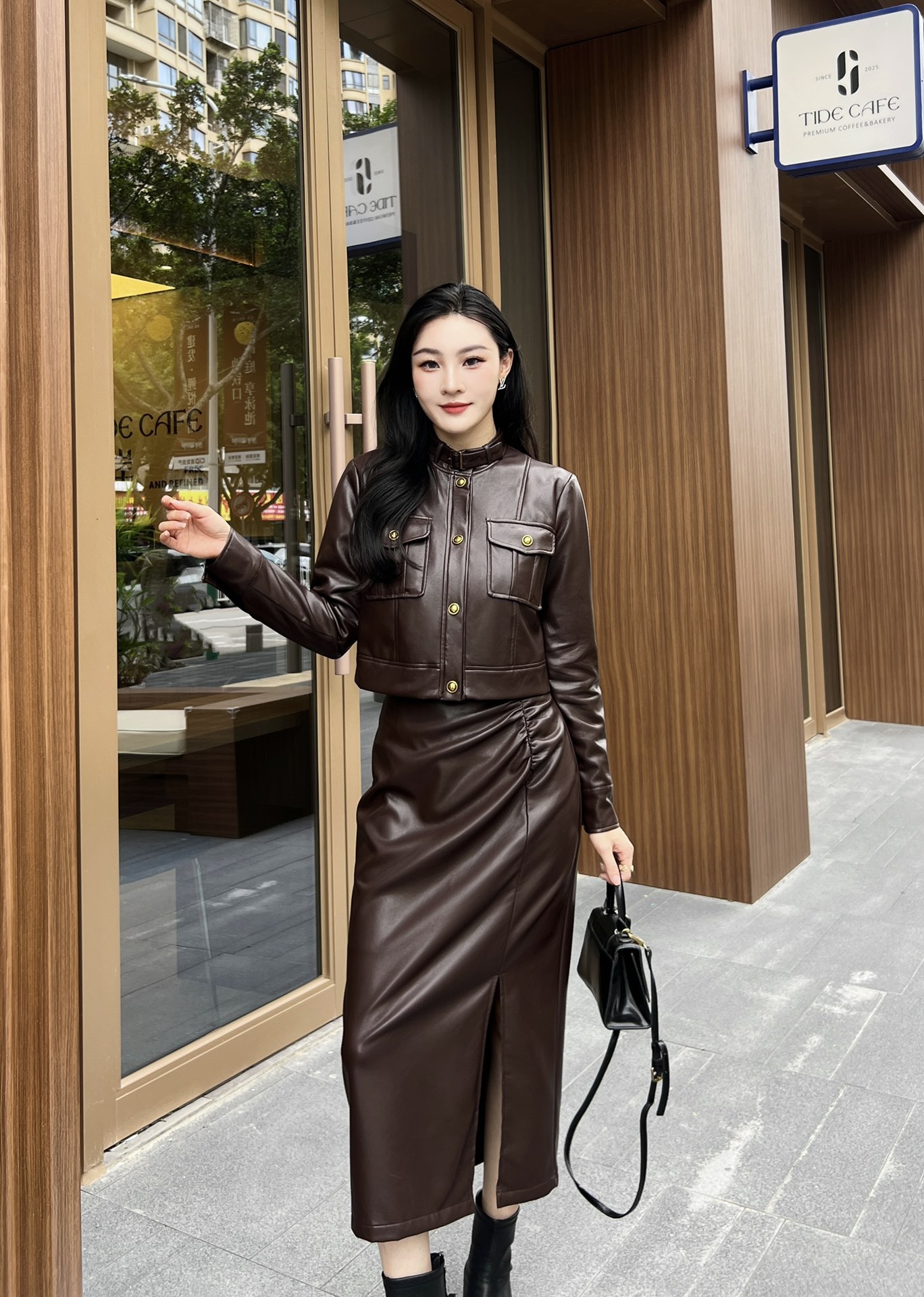 P816 Support exchange, high-quality women’s suit, dustproof bag. Two sets of S.M.L.X.L - 图片 1