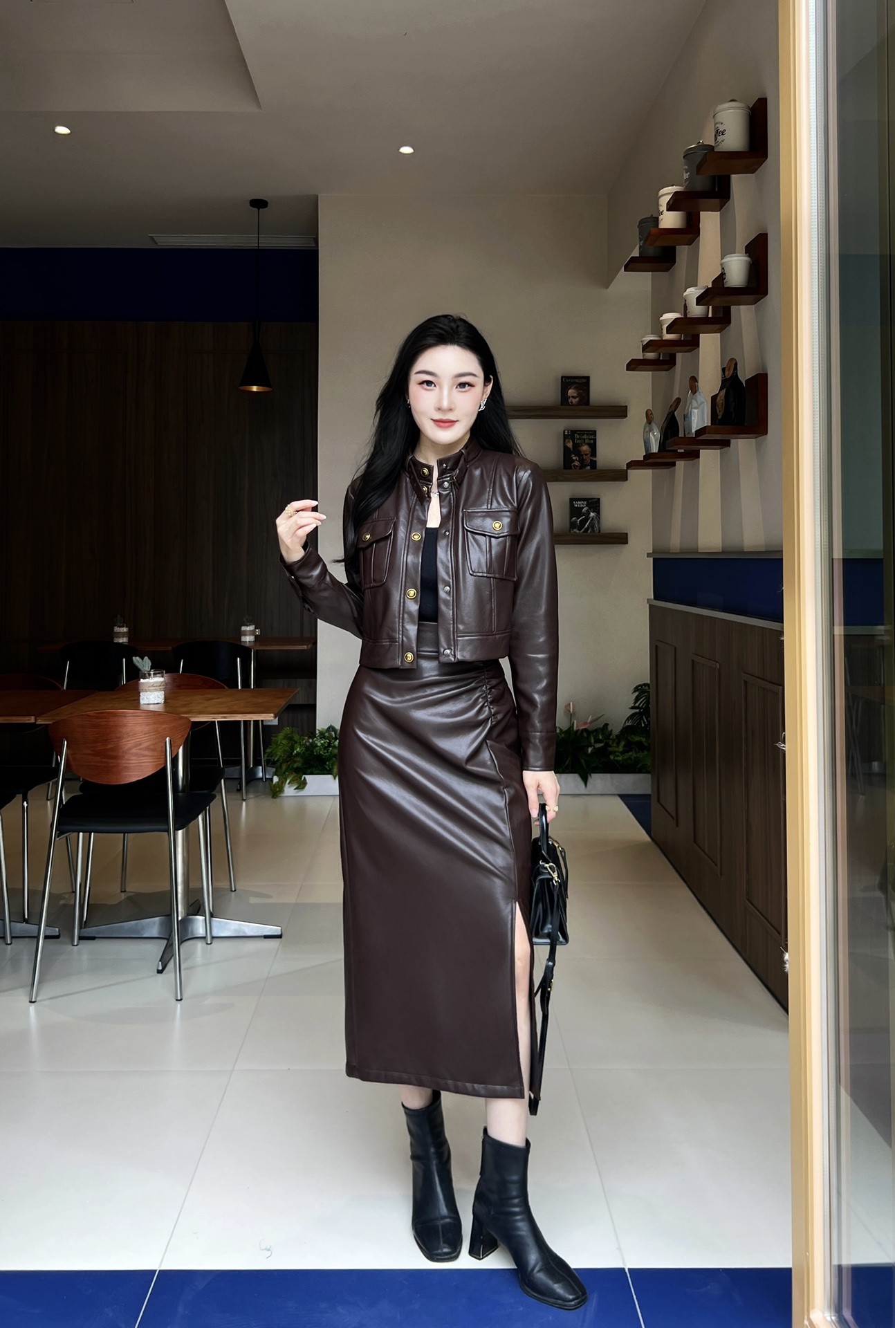 P816 Support exchange, high-quality women’s suit, dustproof bag. Two sets of S.M.L.X.L - 图片 2