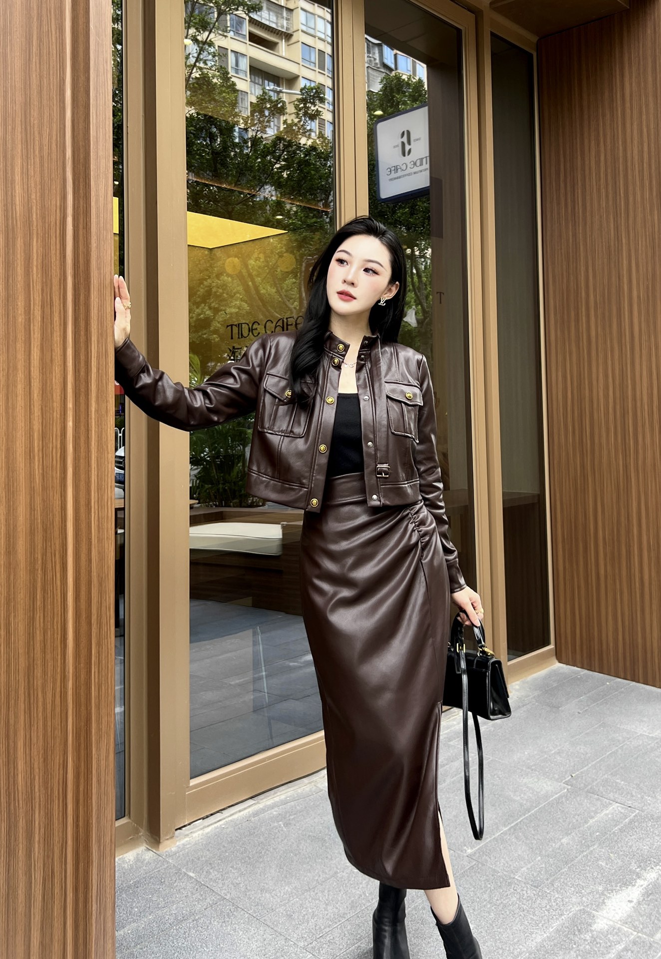 P816 Support exchange, high-quality women’s suit, dustproof bag. Two sets of S.M.L.X.L - 图片 5