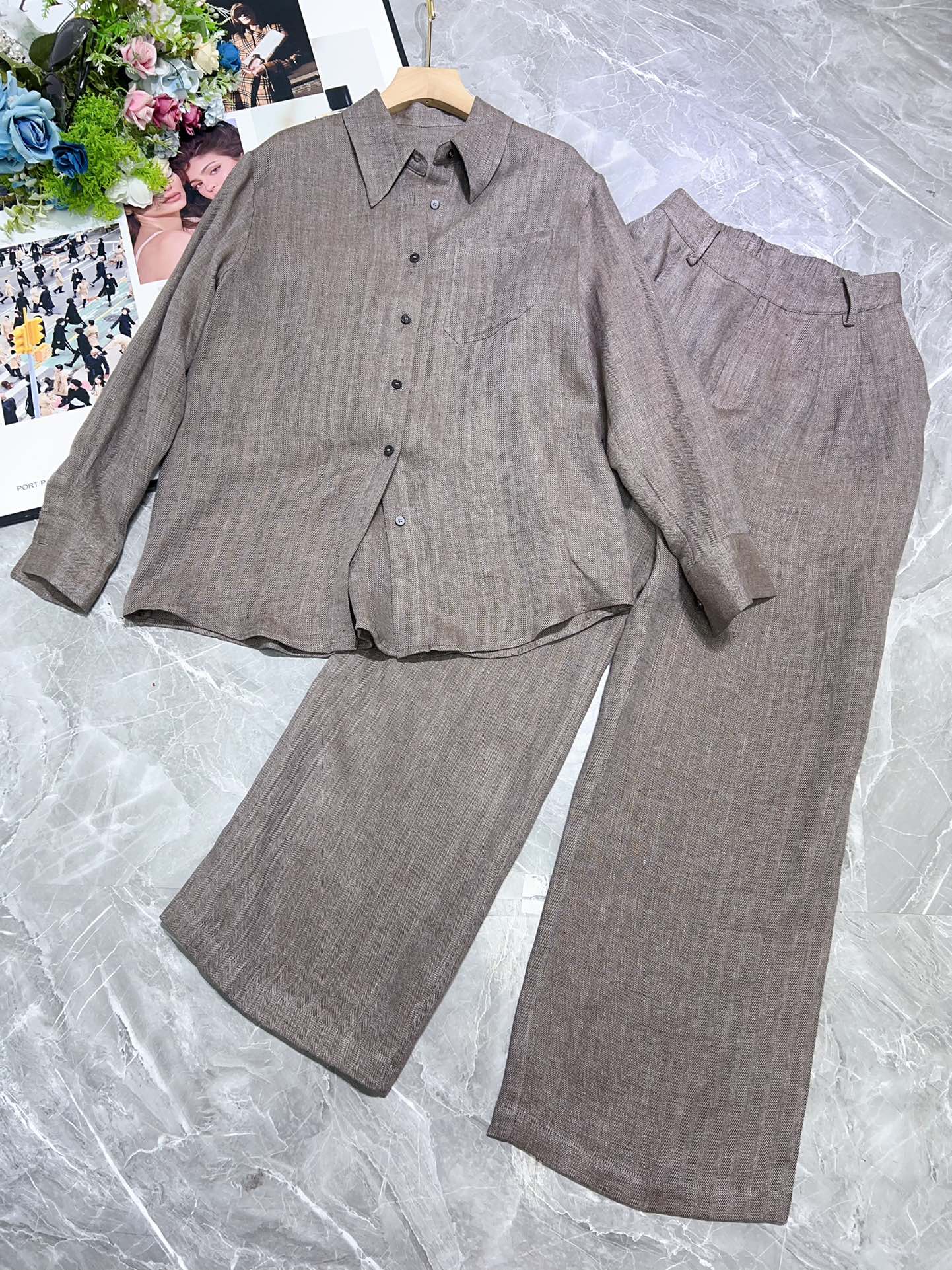 High-quality women’s clothing sets with packaging, including shirts, pants, and bras in various sizes. - 图片 4