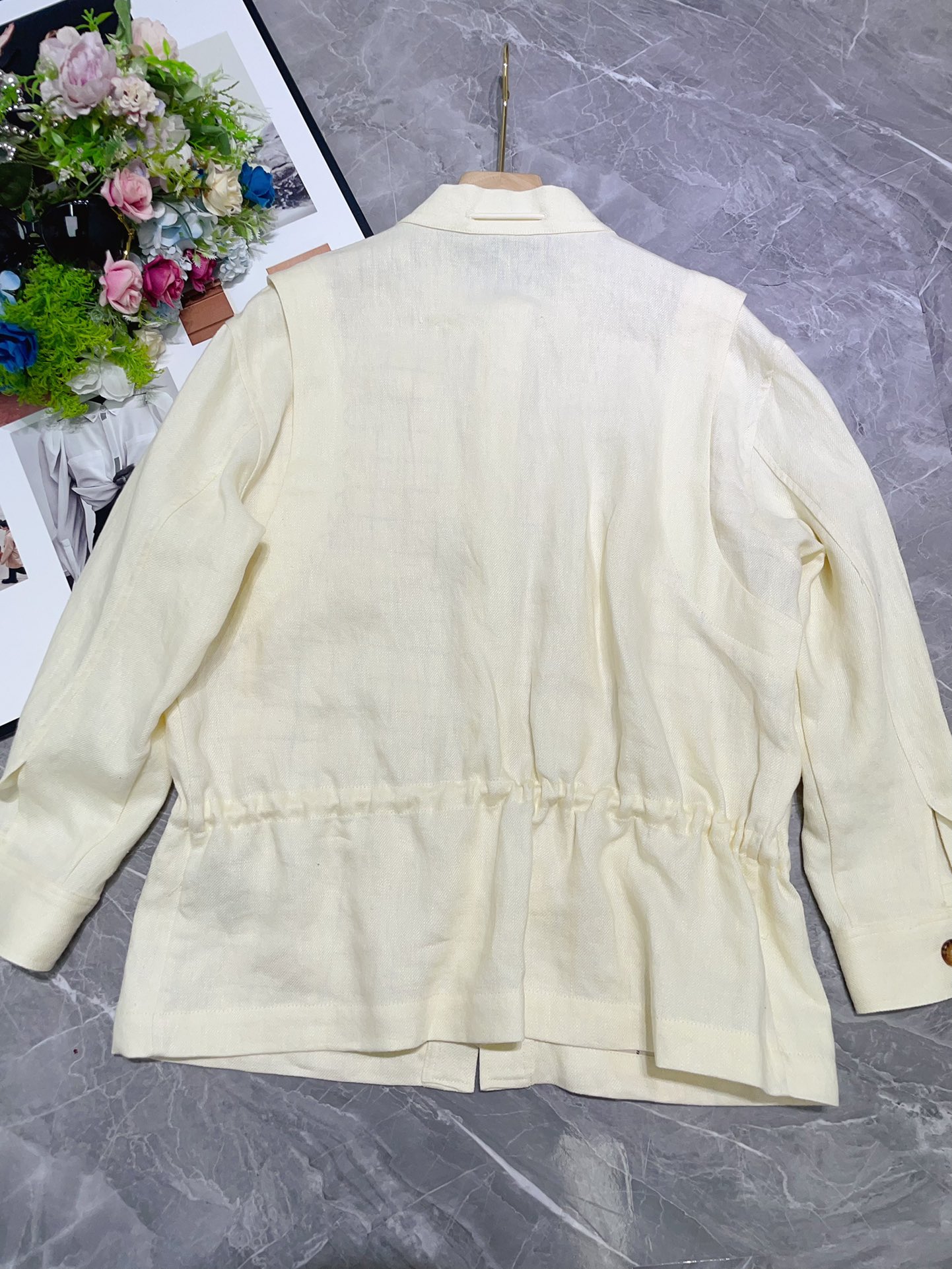 Italian Linen Coat: High-Quality Two-Colored Coats for Fashionable Ladies - 图片 8