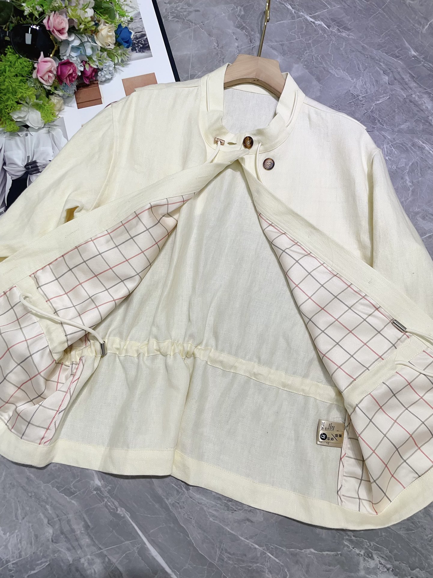 Italian Linen Coat: High-Quality Two-Colored Coats for Fashionable Ladies - 图片 5