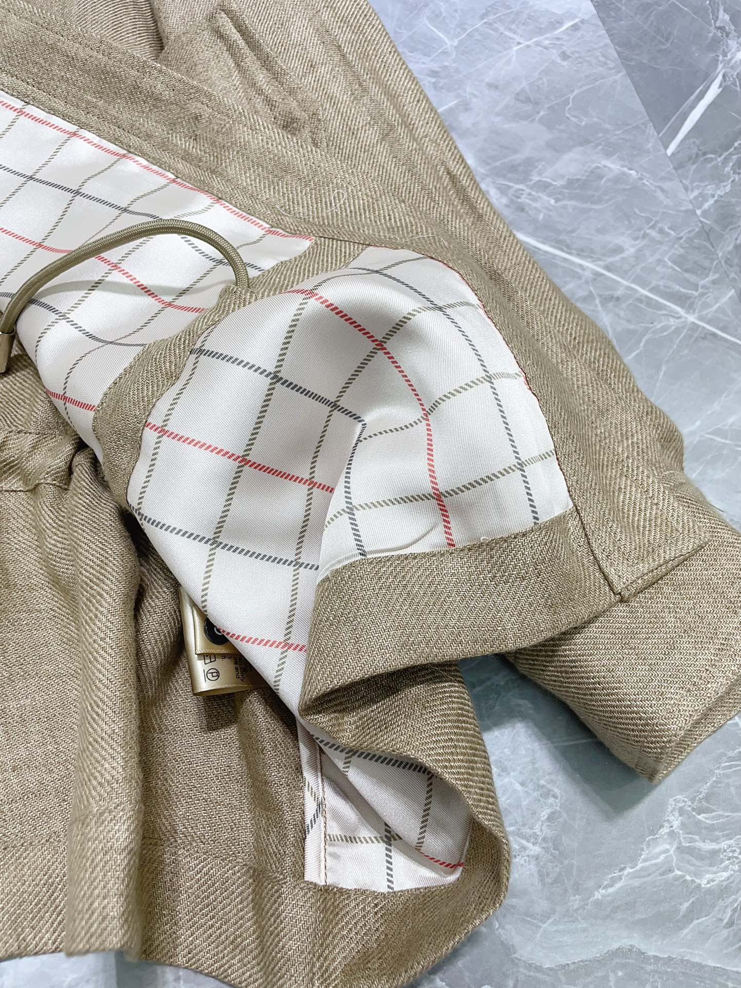 Italian LP Linen Coat: High-quality, two-colored coats with loose belt, sizes SMLXL. Imported, top edition fashion piece. - 图片 9