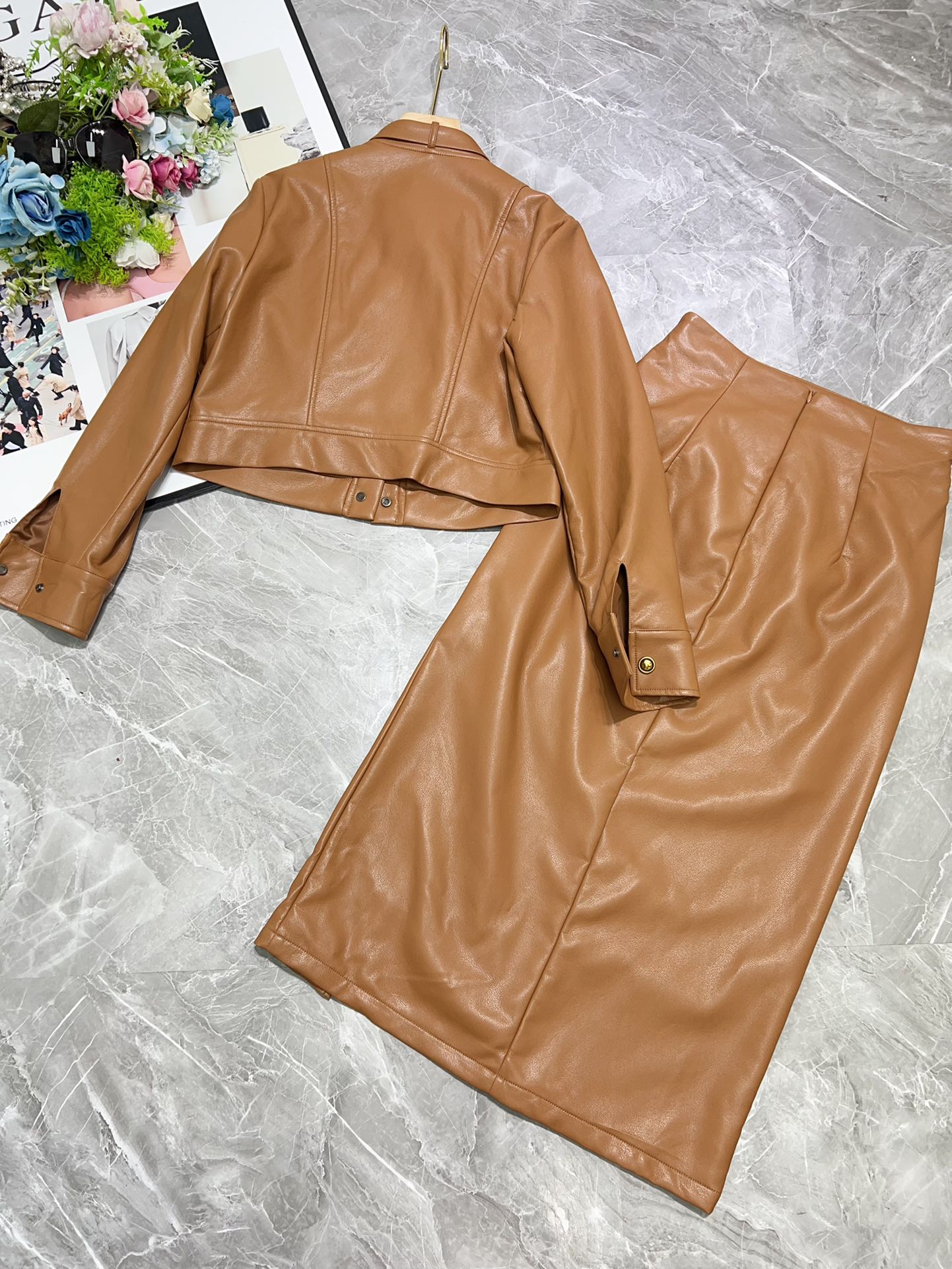 “Women’s Suit Set with Dustproof Bag: P816 Support Exchange, High-Quality Fabric Details” - 图片 8