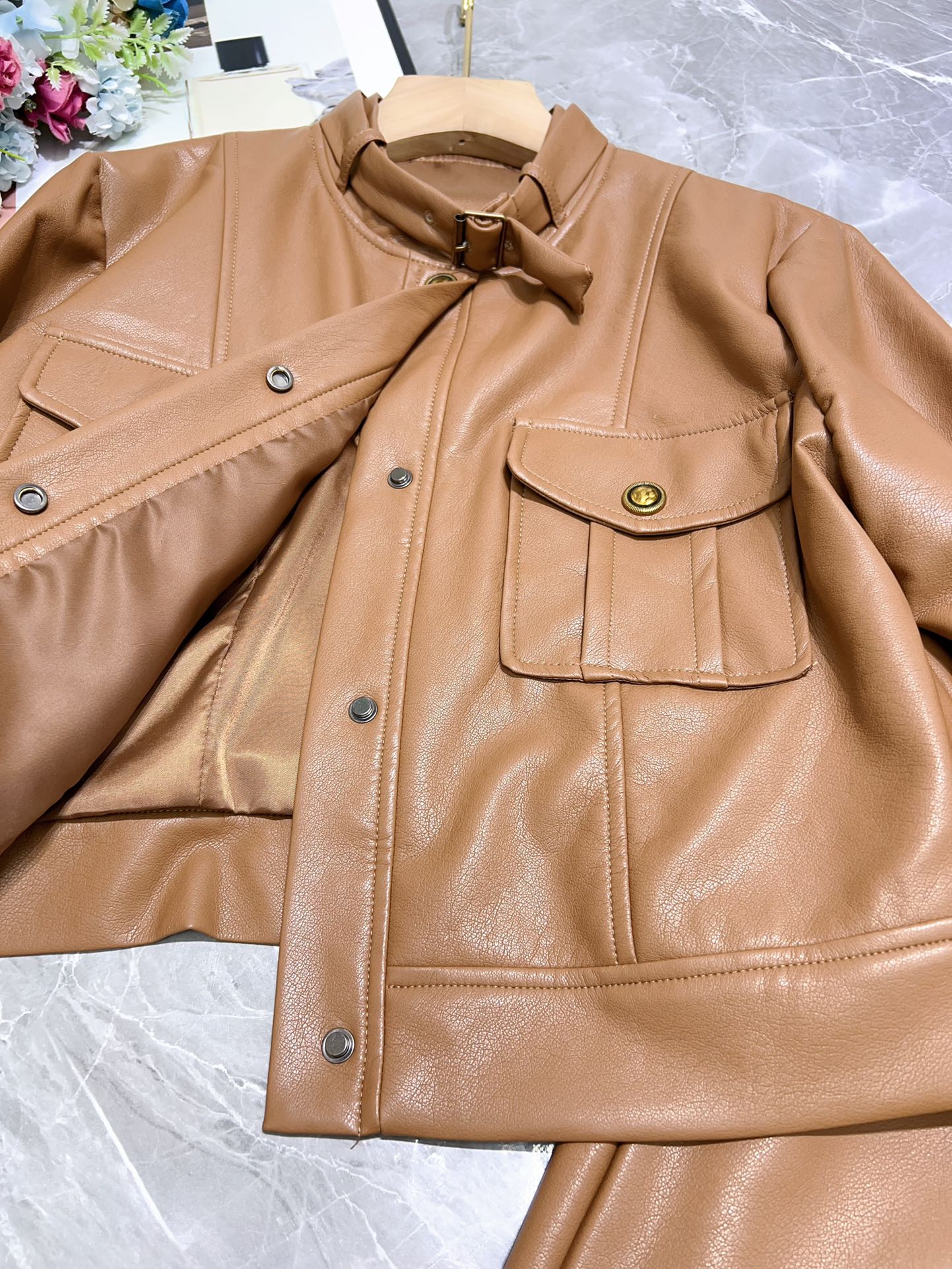 “Women’s Suit Set with Dustproof Bag: P816 Support Exchange, High-Quality Fabric Details” - 图片 5