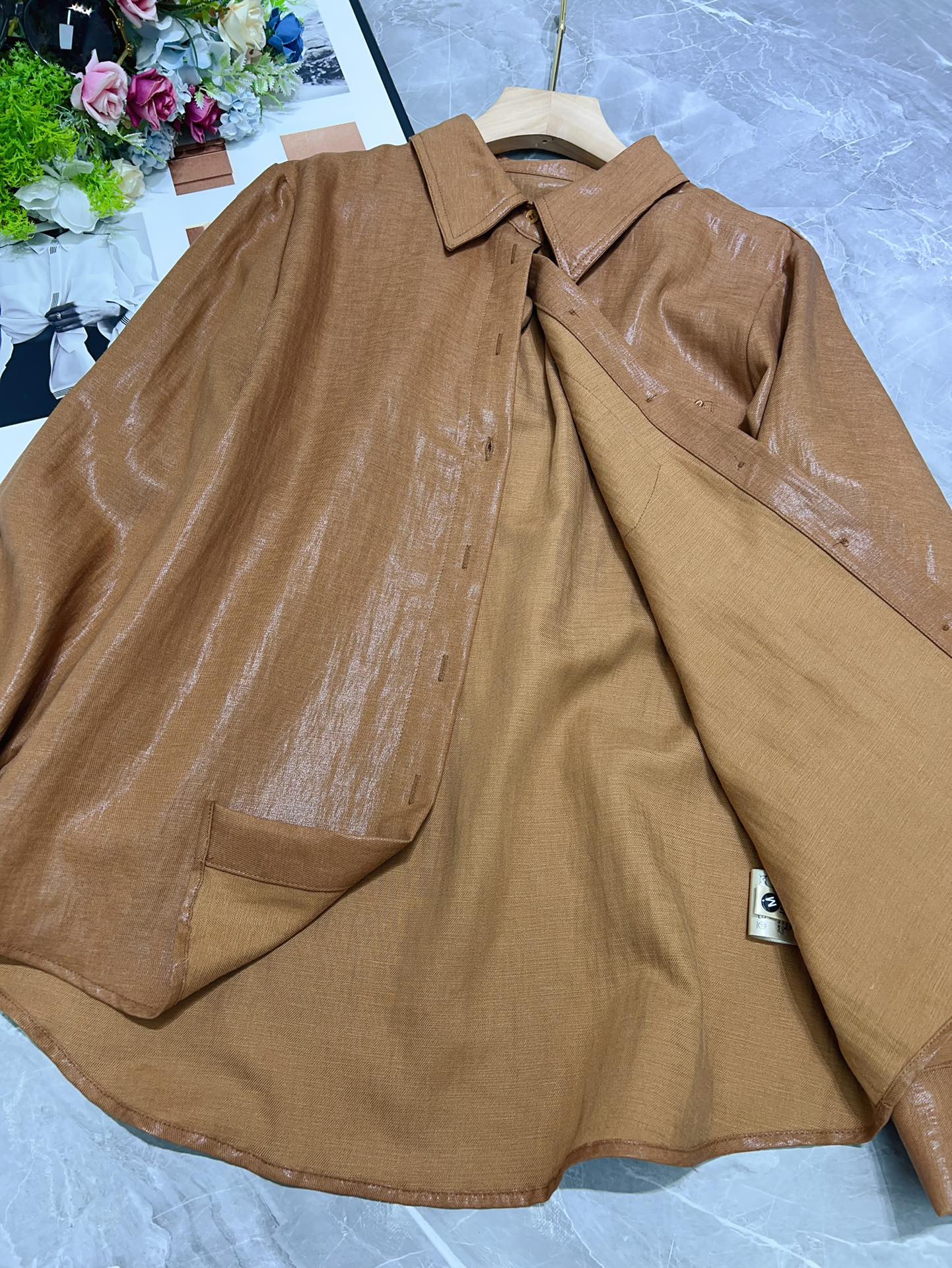 “High-Quality Women’s Clothes for Early Autumn: Designer’s 2025 Collection, Linen Fabrics, Small Sizes” - 图片 9