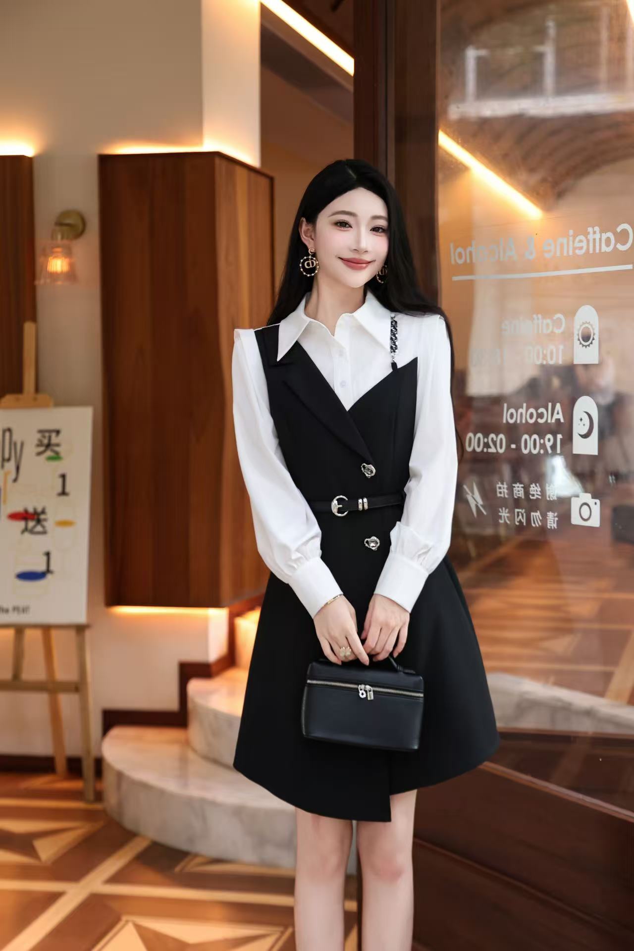 Elegant Two-Piece Style Midi Dress - Classic & Chic 8 i1756724006 5353 2