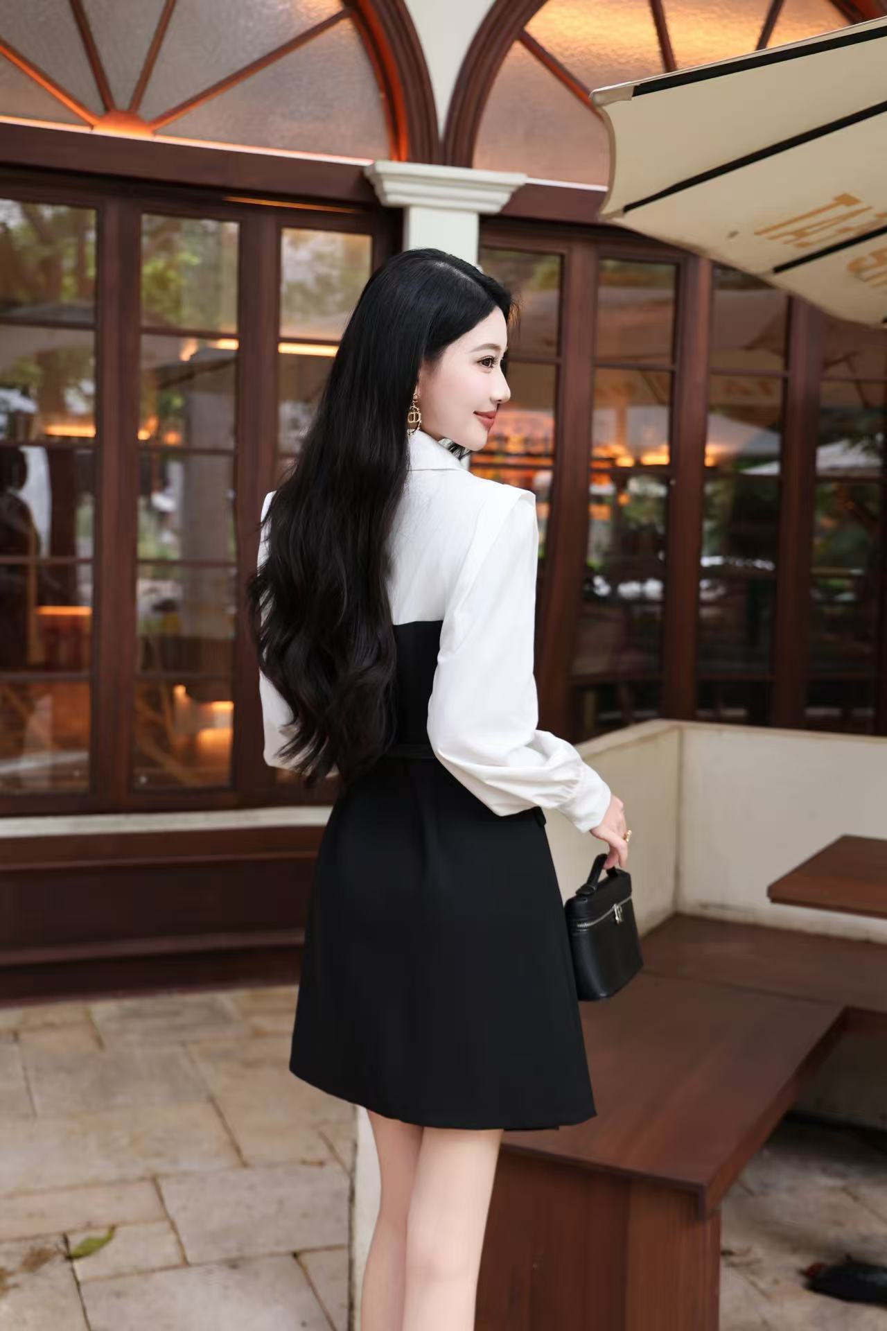 Elegant Two-Piece Style Midi Dress - Classic & Chic 3 i1756724023 1205 0