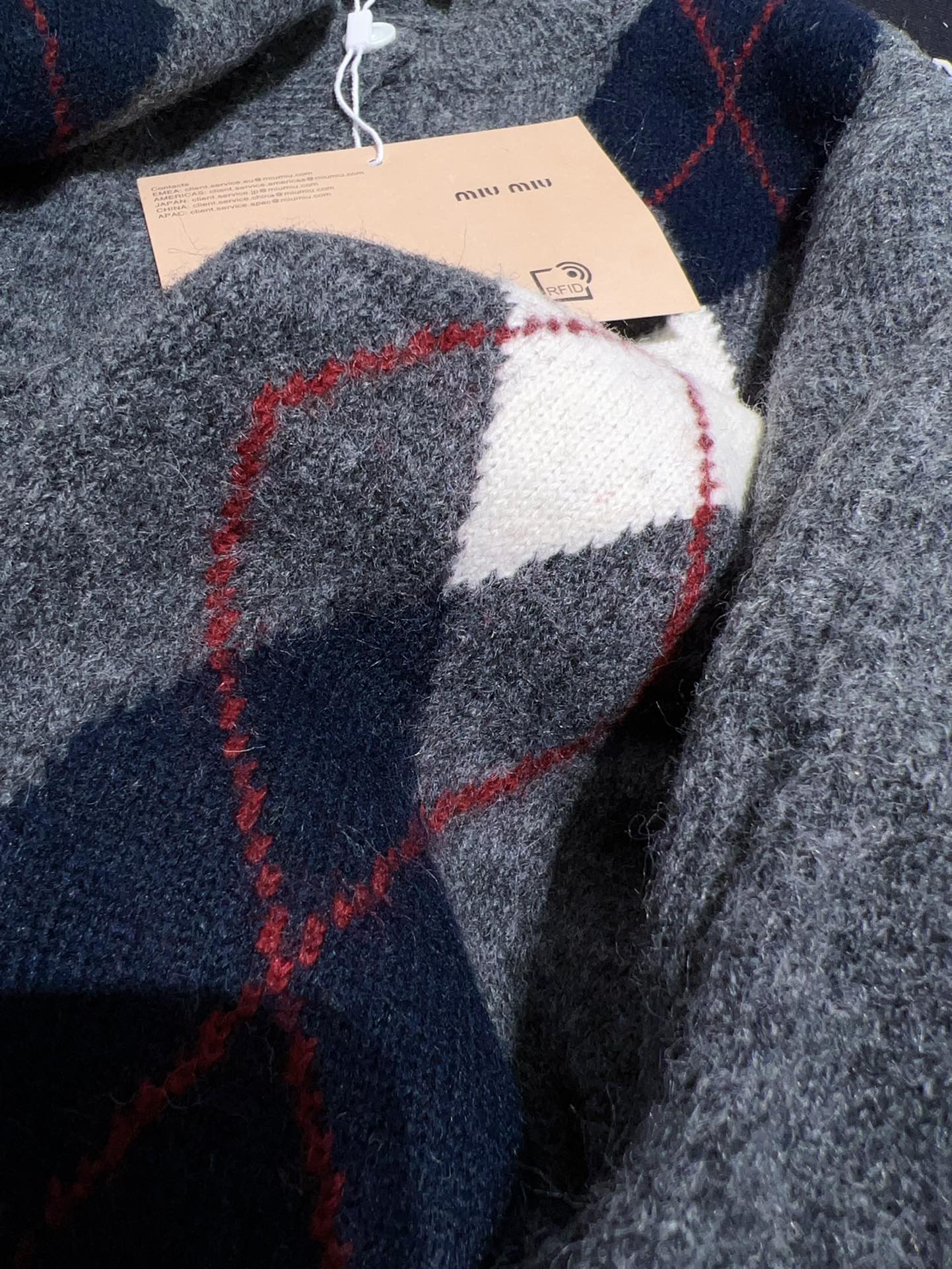 Miu Miu Inspired Women's Gray Argyle Knit Three-Piece Set 12 i1761492821 3845 10