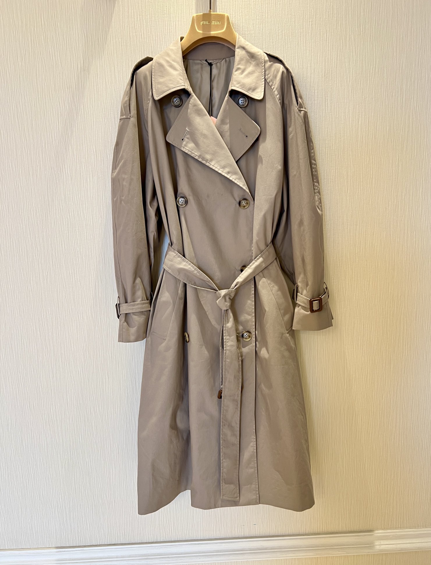 Women's Double-Breasted Long Trench Coat - Stylish & Retro Khaki, Sizes S-L 2 i1727170664 2231 3