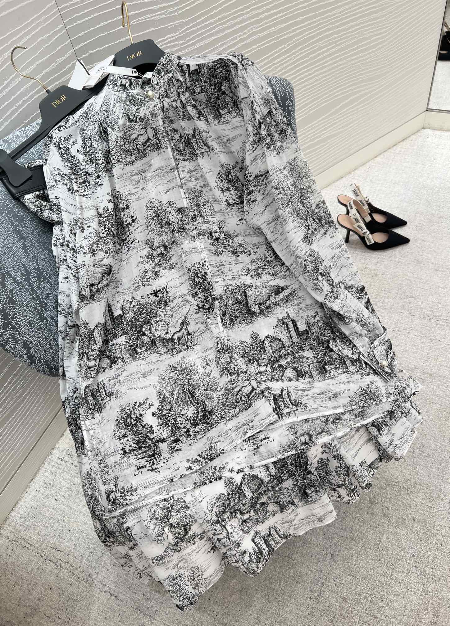 Elegant Ink Painting Style Shirt and Skirt Set - Lightweight & Breathable 6 i1734581684 4312 0