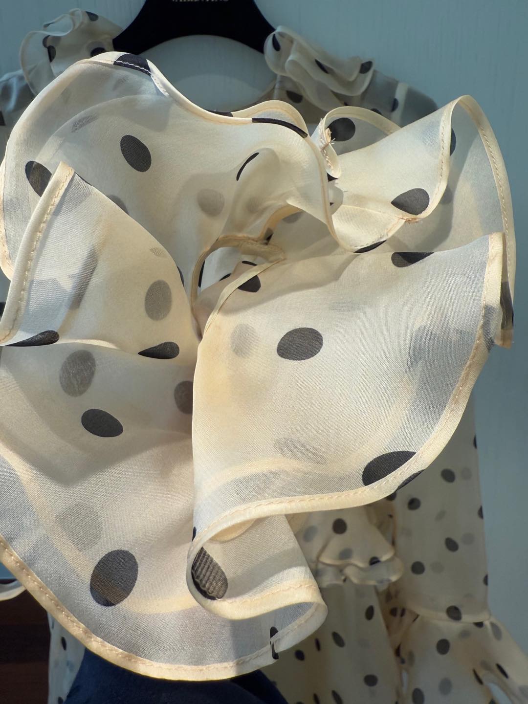 Elegant Yellow Polka Dot Silk Dress with Pearl Necklace - Vintage Chic 8 i1735368869641 1832 0 6