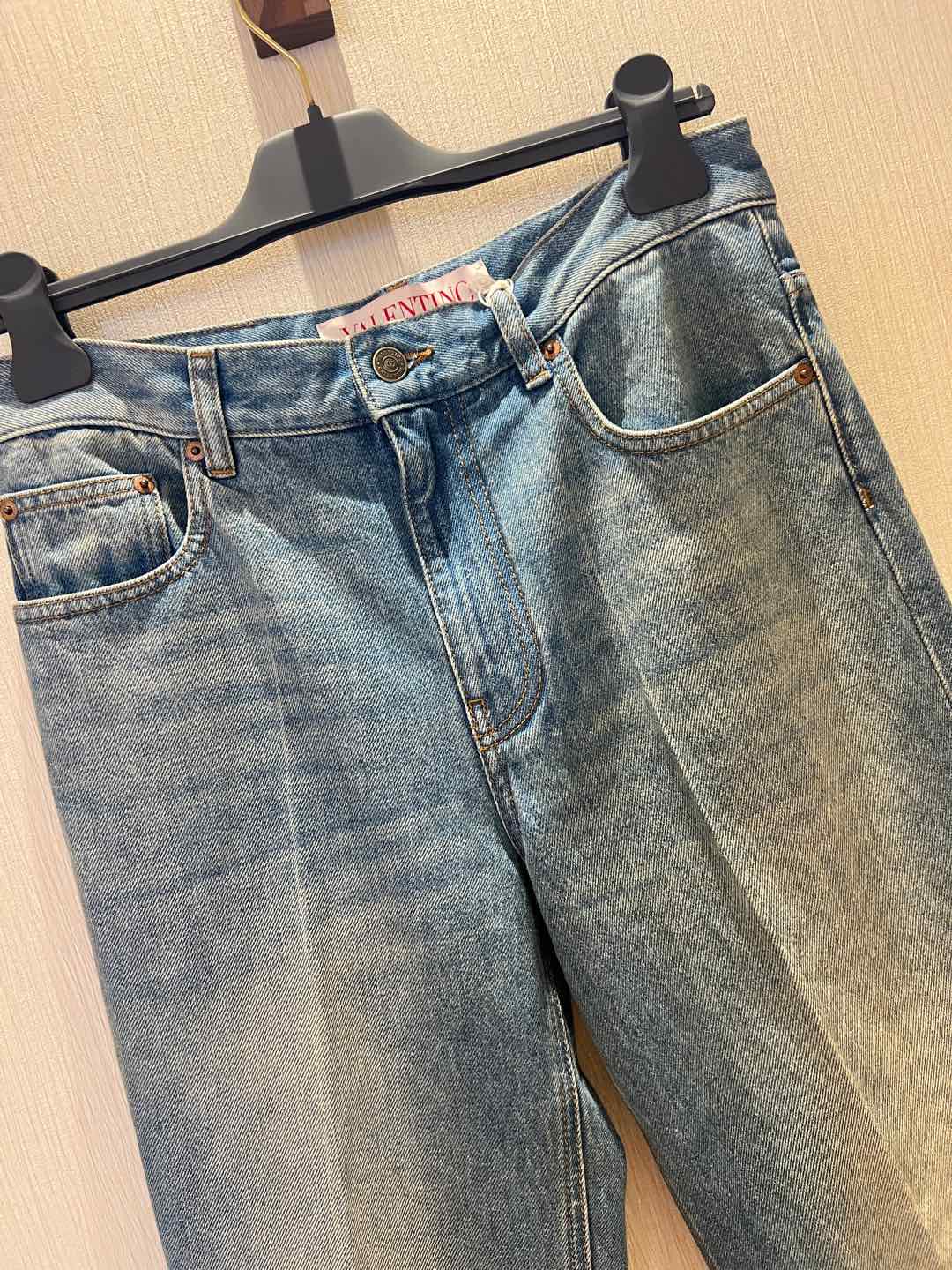 Jacquard Trim Straight Leg Jeans - Stylish & Versatile Denim 3 i1735544269271 2580 0 1