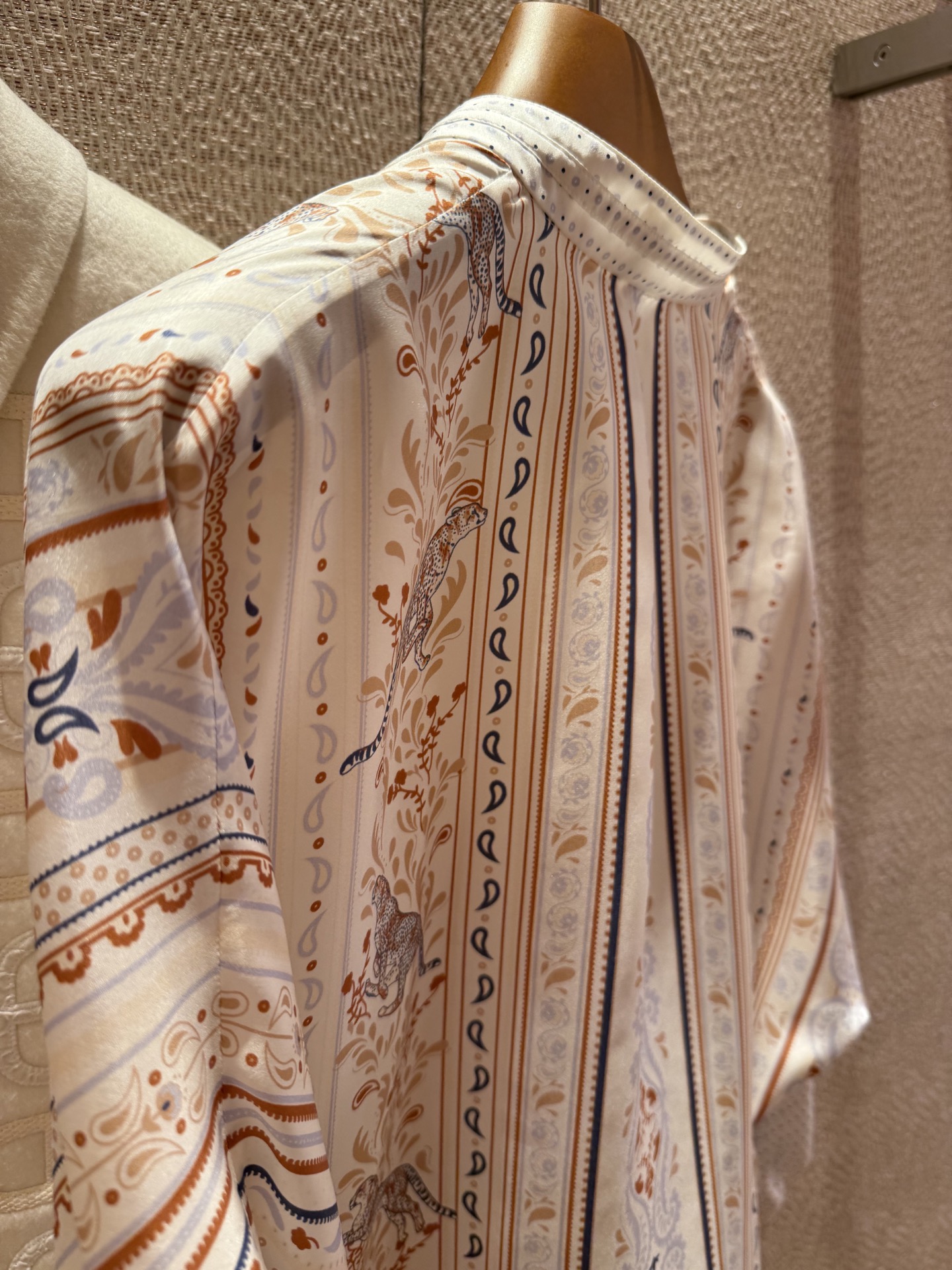 Silk Lantern Sleeve Blouse with Animal & Floral Print, Tie Neck Detail 10 i1743997174428 4578 0 8