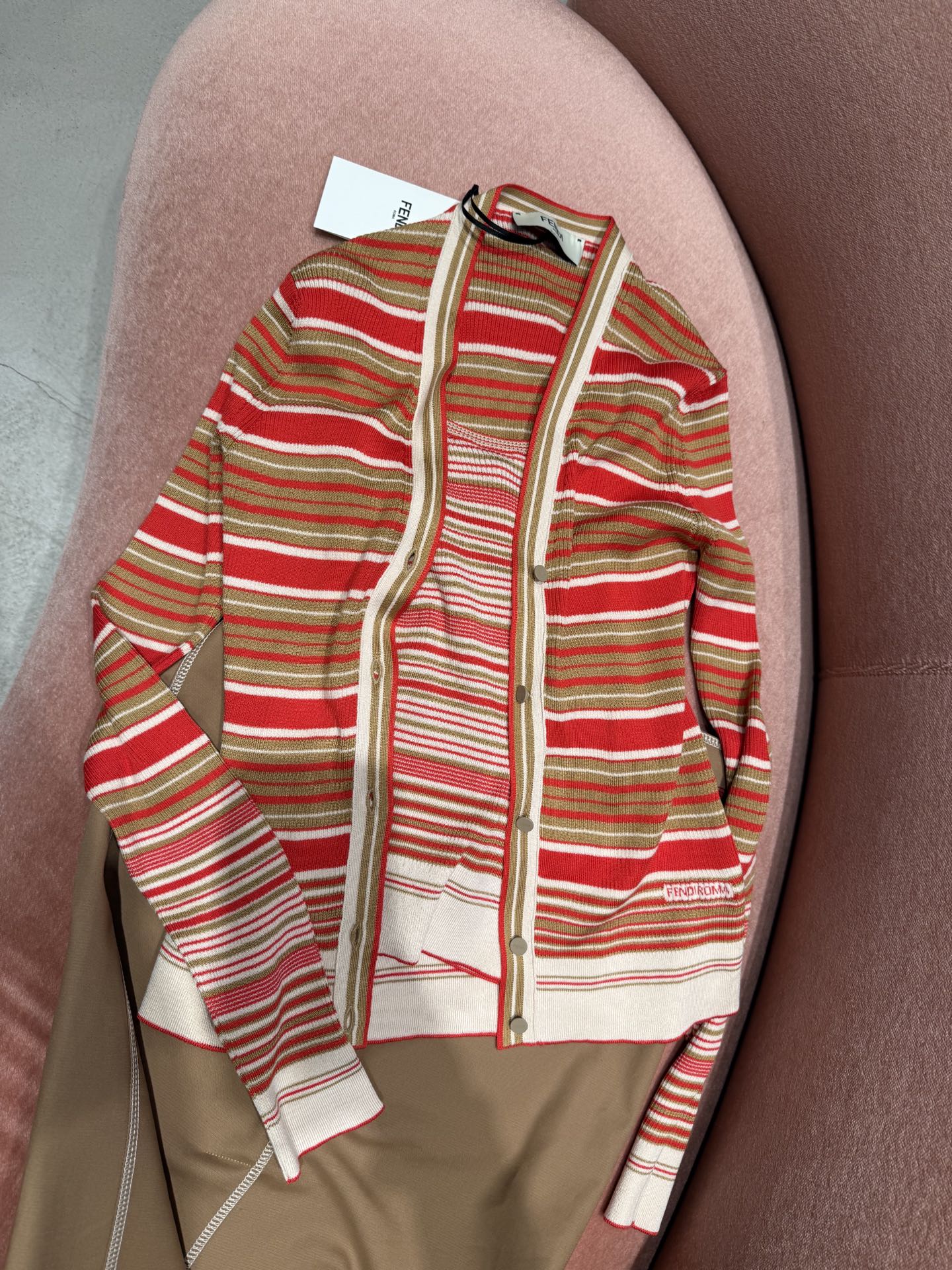 Striped Knit Cardigan with Vibrant Colors - Elegant and Chic Style 8 i1748583589822 5298 0 6
