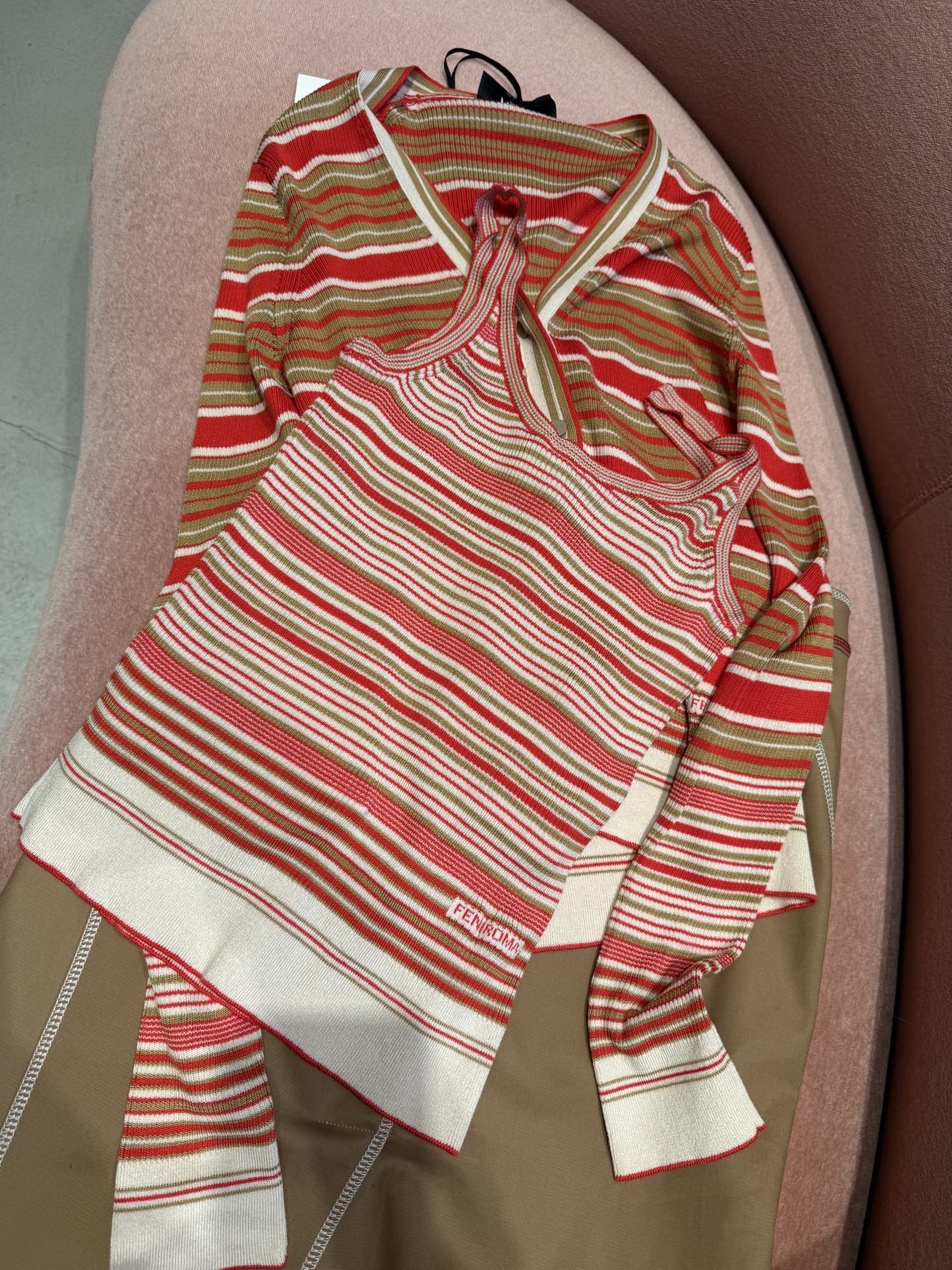 Striped Knit Cardigan with Vibrant Colors - Elegant and Chic Style 9 i1748583590451 7092 0 7