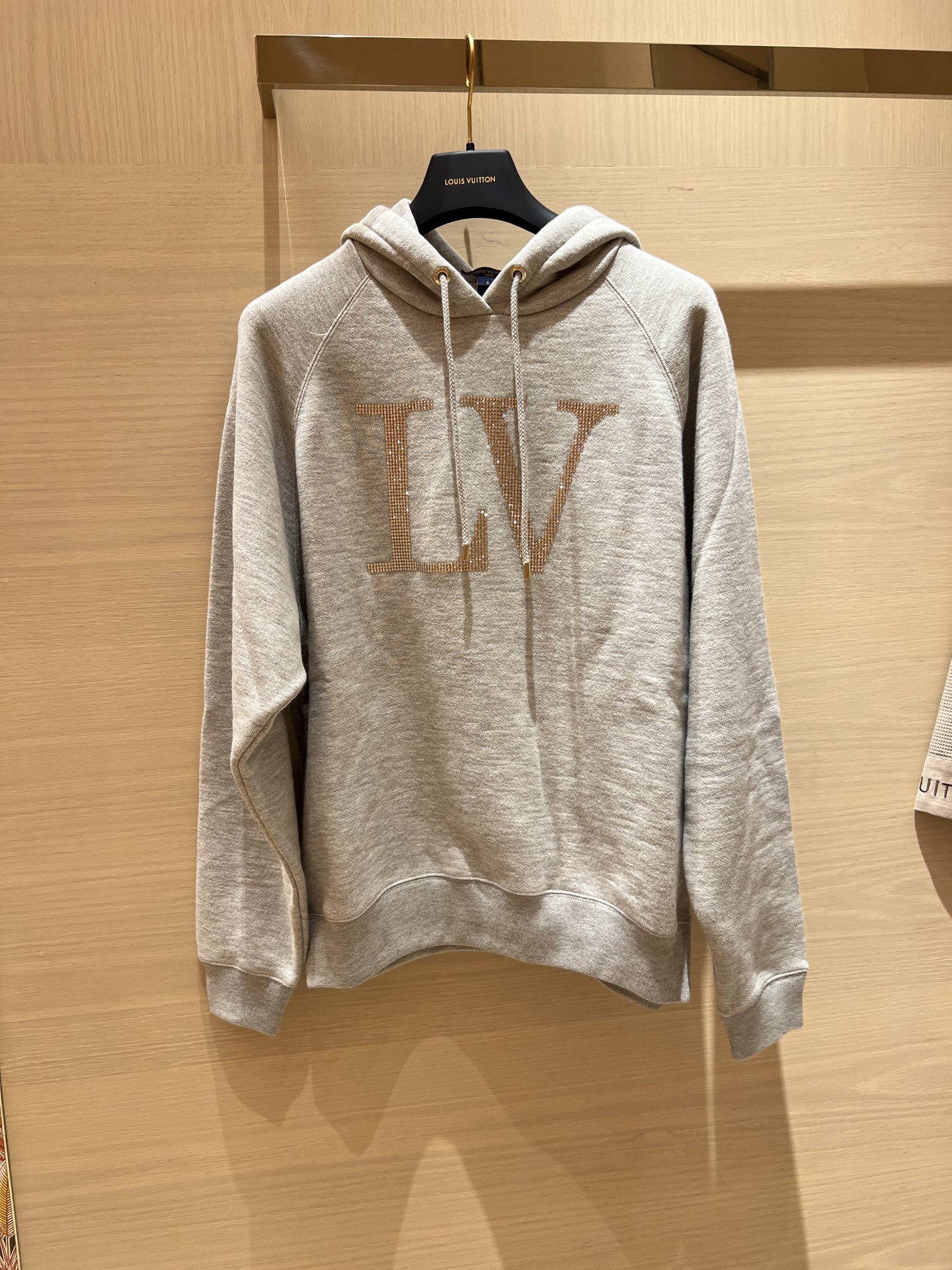 Louis Vuitton Rhinestone Embroidered Hoodie Cotton Knitwear - Unisex Street Style 2 i1753866788153 142 0 0