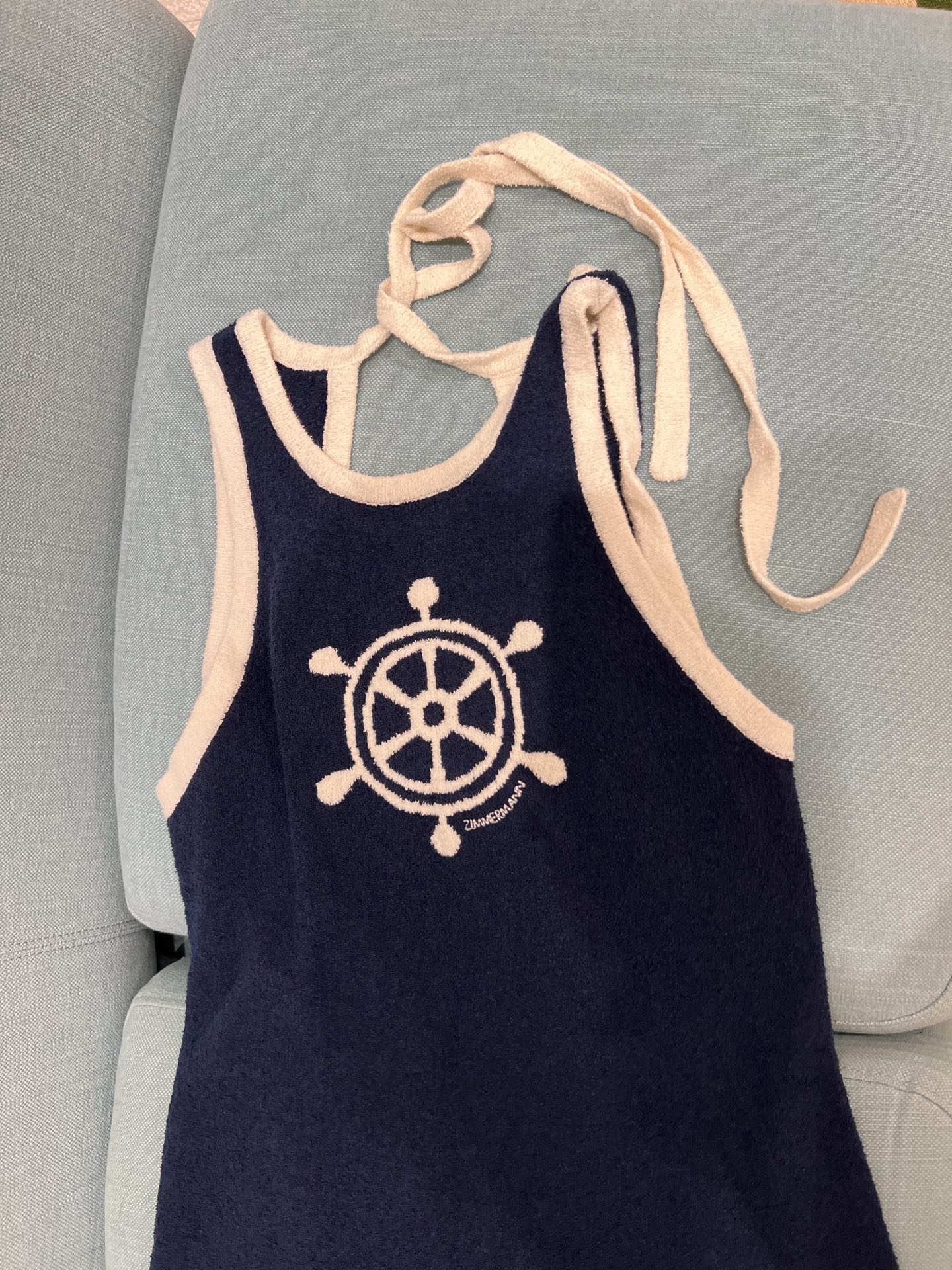 Nautical Navy Knit Dress with Stylish Rudder Pattern & Flattering Open Back 6 i1754652714587 1686 0 4