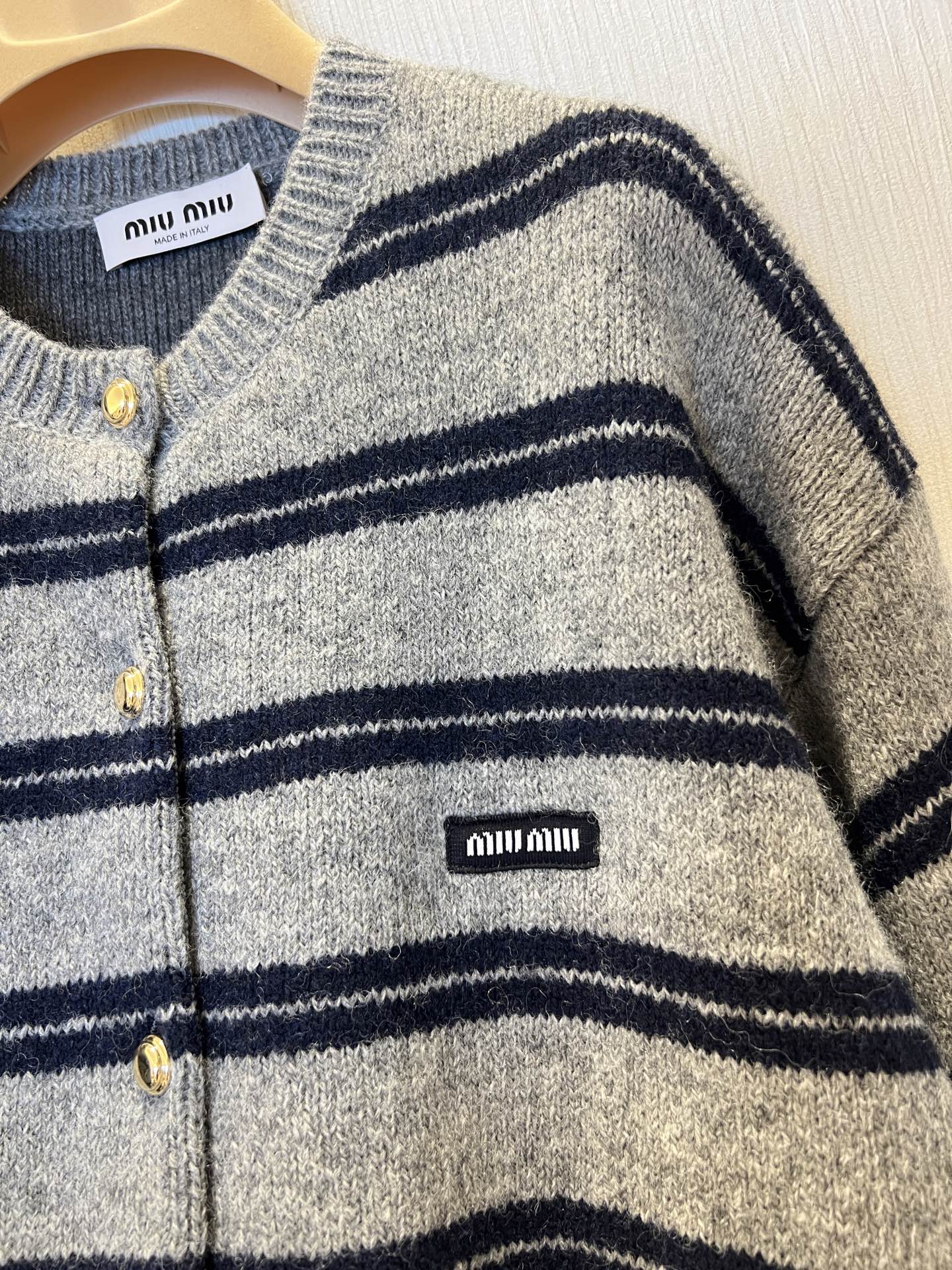 Striped Knit Cardigan: Timeless Style, Wool Blend, Relaxed Fit - Effortless Fashion 6 i1755588517261 4337 0 4