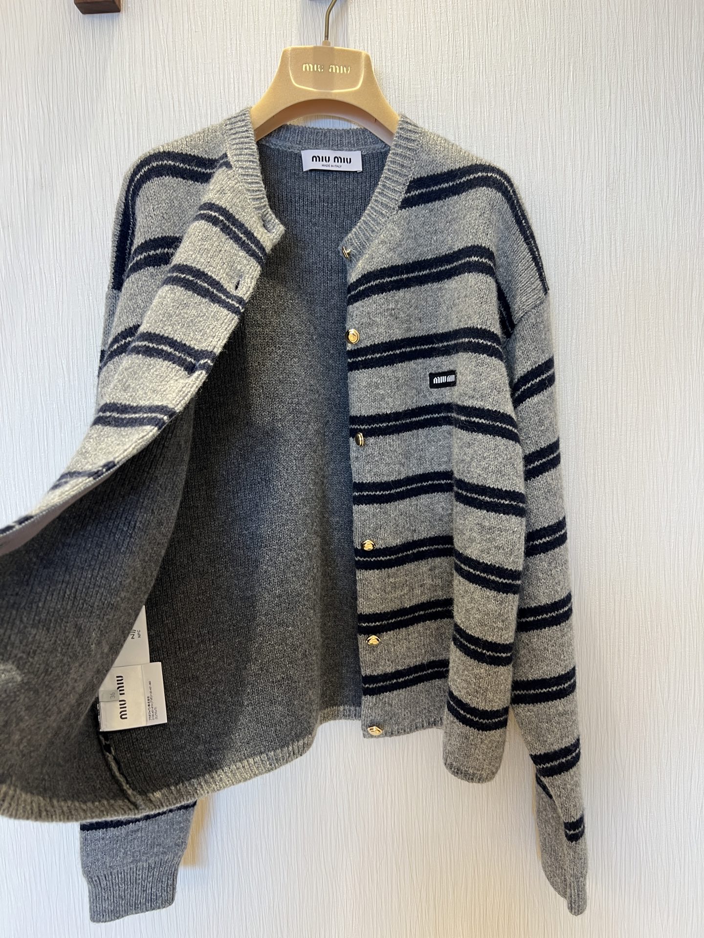 Striped Knit Cardigan: Timeless Style, Wool Blend, Relaxed Fit - Effortless Fashion 7 i1755588517265 5753 0 5