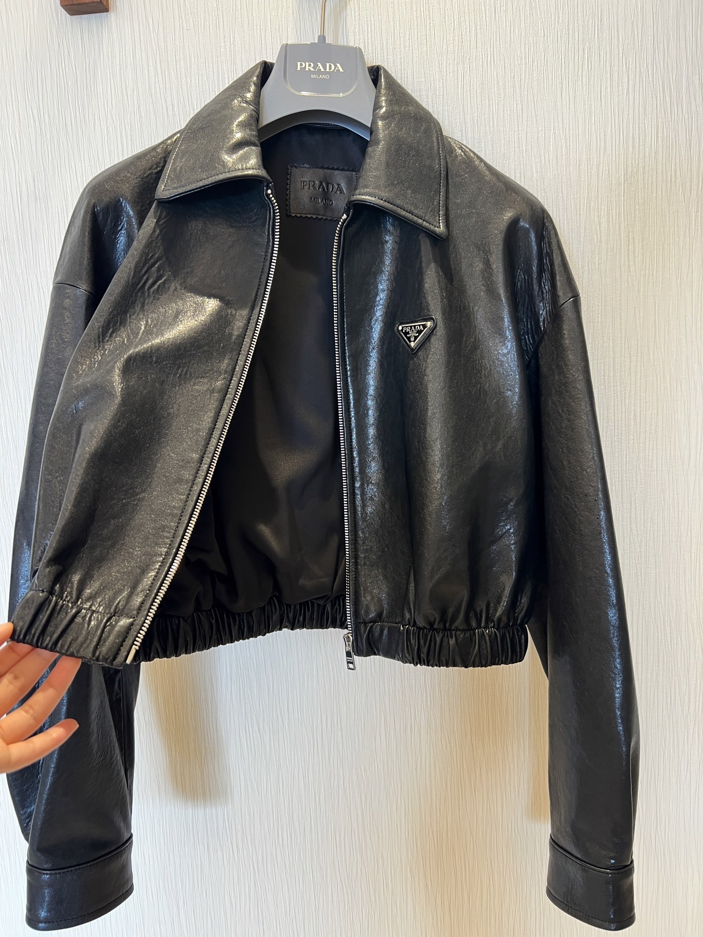 Women's Sheepskin Leather Jacket - Shirt Collar, Modern Bomber Style 5 i1755747681166 5820 0 3