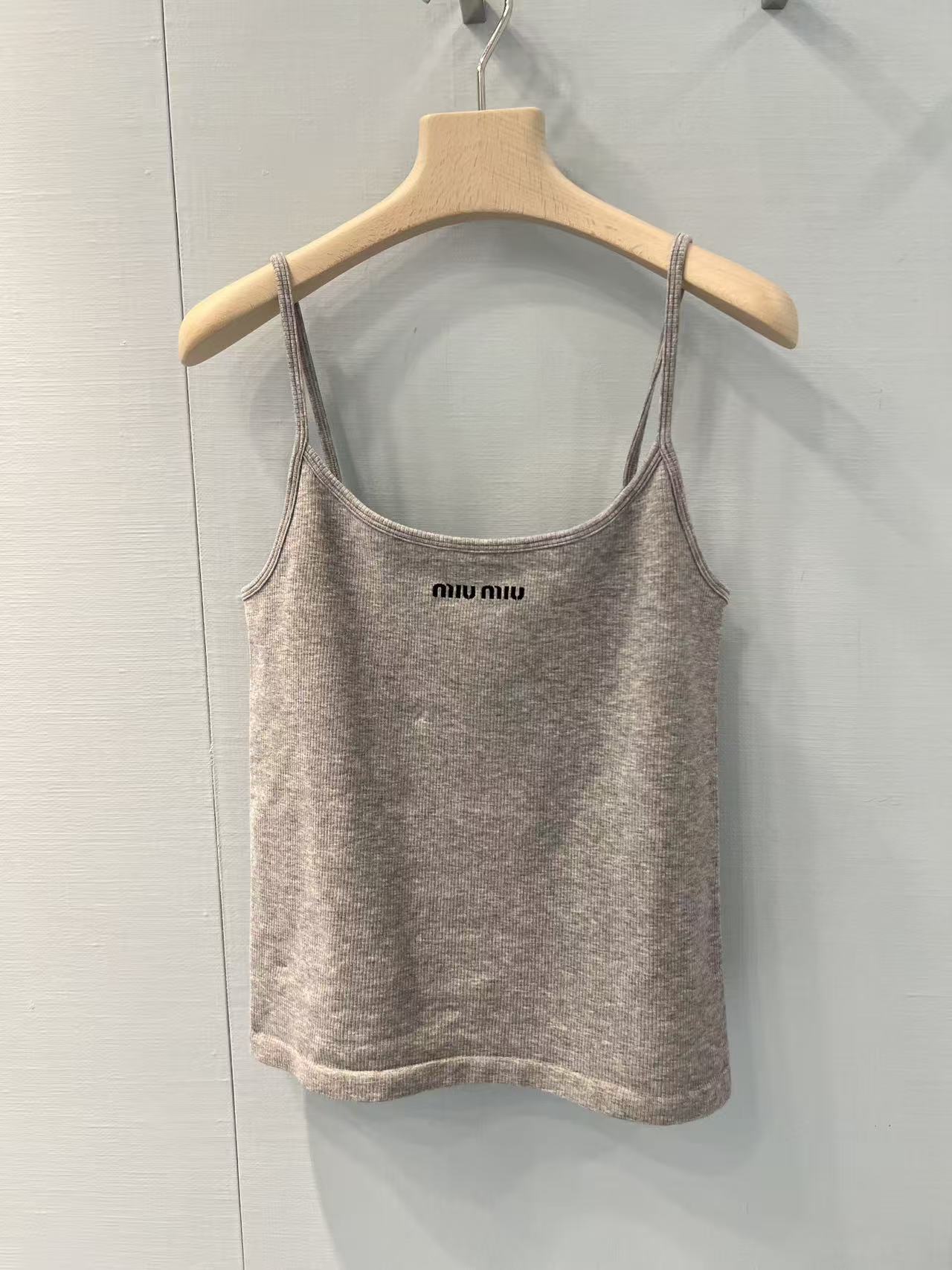 Ribbed Knit Letter Cami Top - Slim Fit, Classic Lingerie Aesthetic 2 i1756360641305 5333 0 3