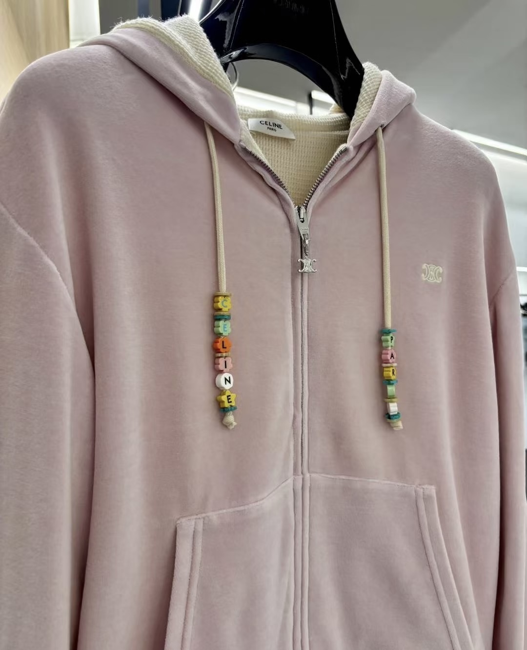 Velvet Embroidered Logo Hoodie: Comfortable & Stylish Casual Wear 3 i1756967539520 8749 0 1