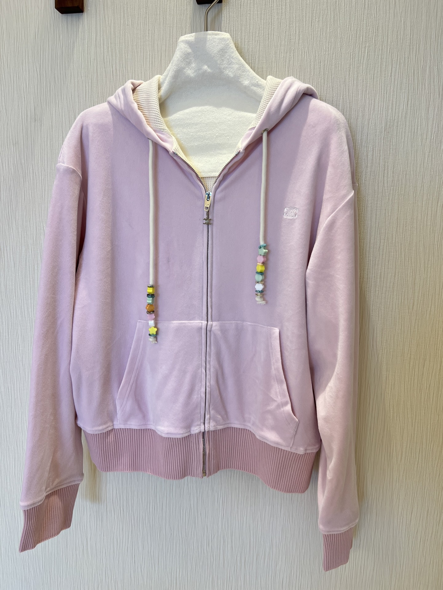 Velvet Embroidered Logo Hoodie: Comfortable & Stylish Casual Wear 4 i1756967540154 3413 0 2