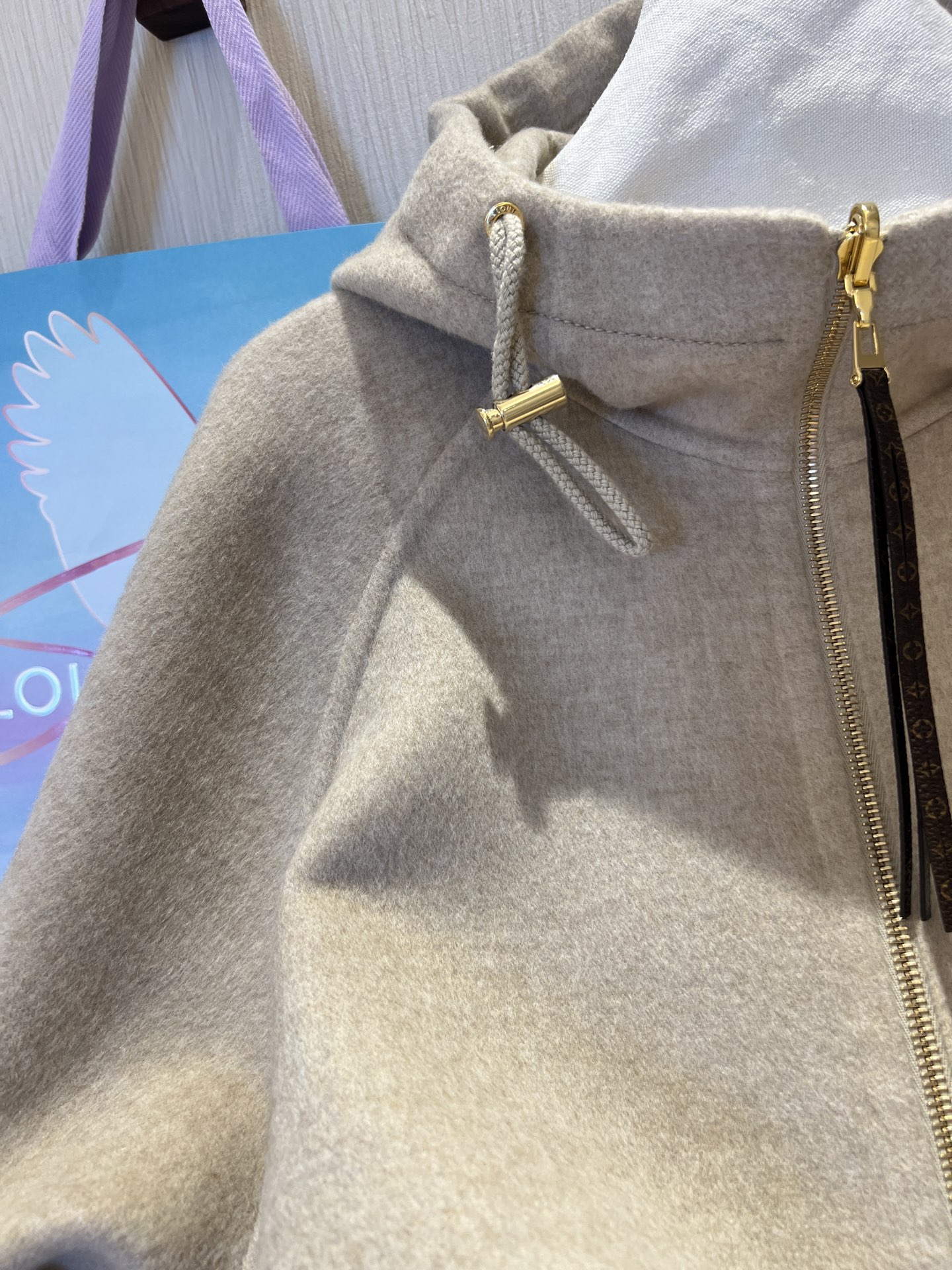 Elegant Silk-Wool Blend Hoodie Jacket with Leather Logo Detail 11 i1757131850066 4006 0 9