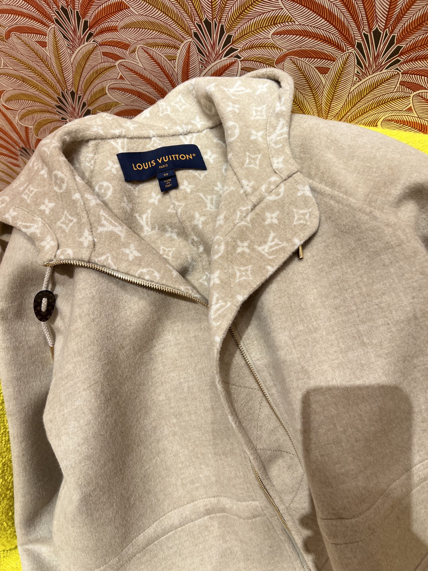 Wool-Cashmere Blend Hooded Coat with Leather Logo & Monogram Lining 6 i1758512703365 4863 0 4