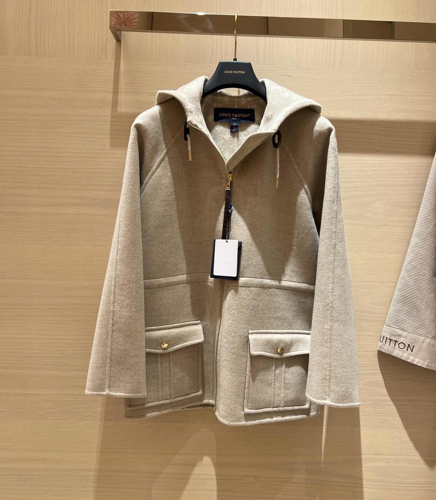 Wool-Cashmere Blend Hooded Coat with Leather Logo & Monogram Lining 2 i1758512705697 8997 0 0