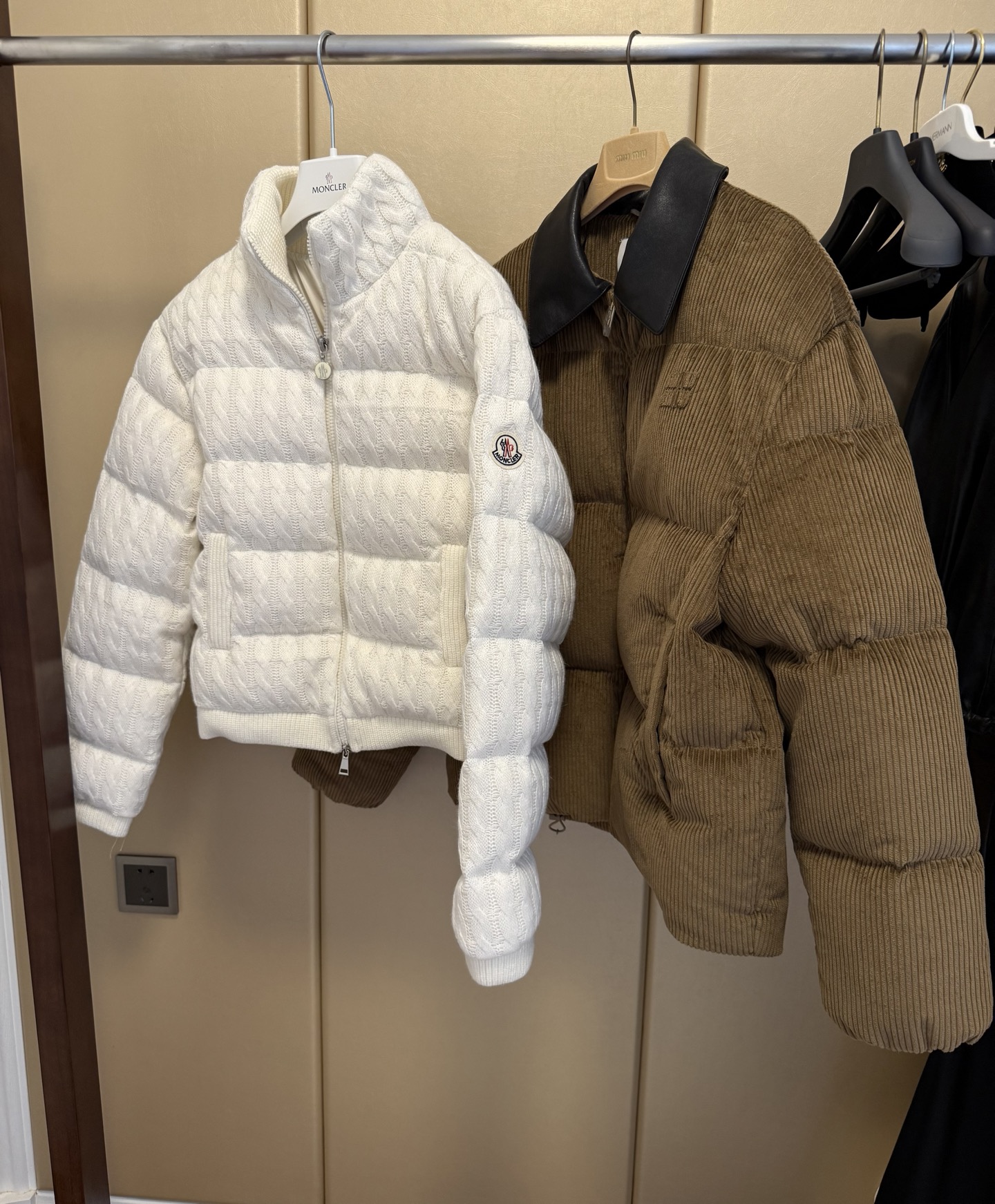 Monc* Cream White Knitted Down Jacket - Lightweight & Warm 5 i1759390475274 8131 0 3