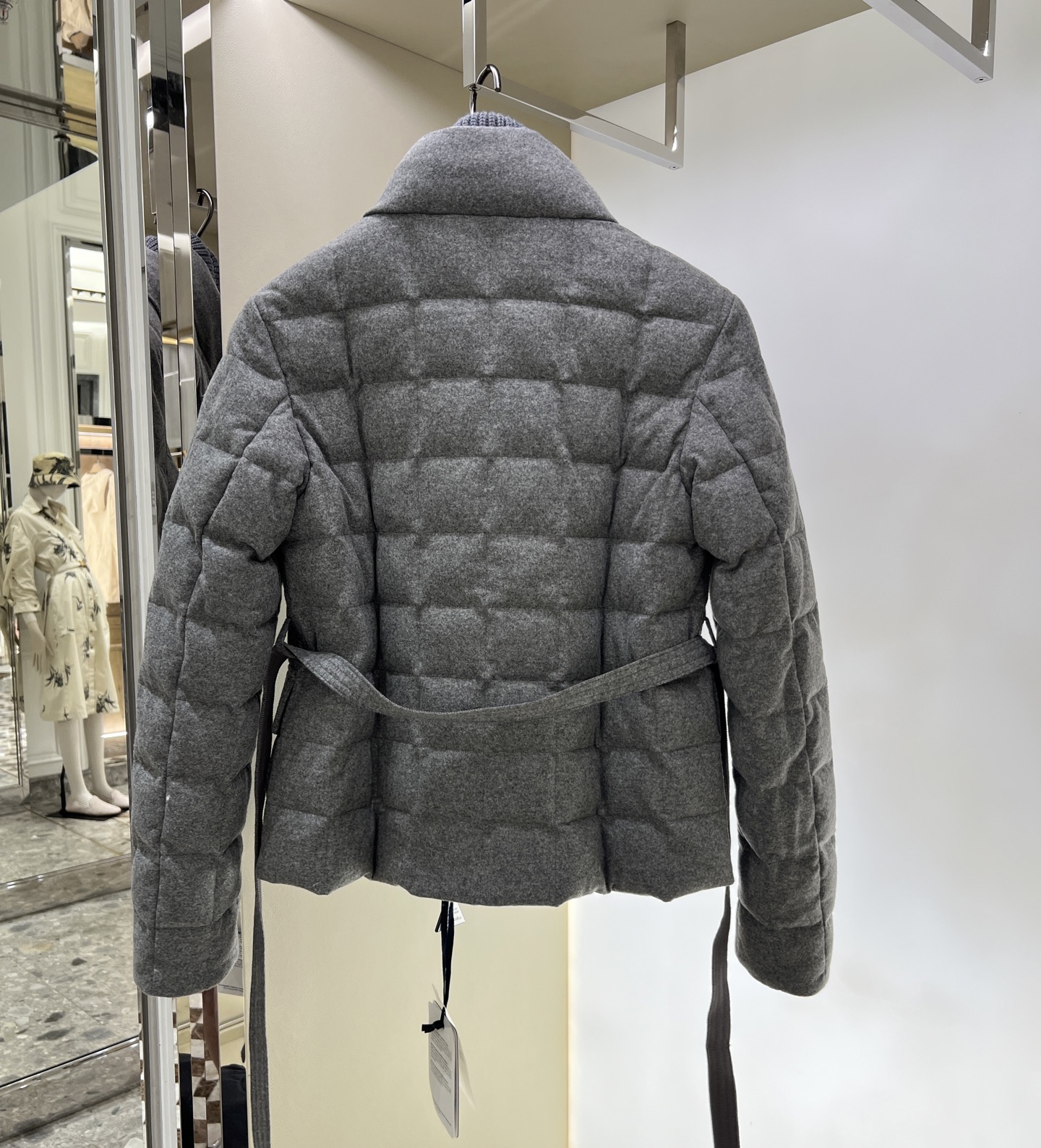 Wool Blend Down Jacket with Ribbed Knit Collar - Versatile & Stylish 5 i1759564937241 2402 0 3