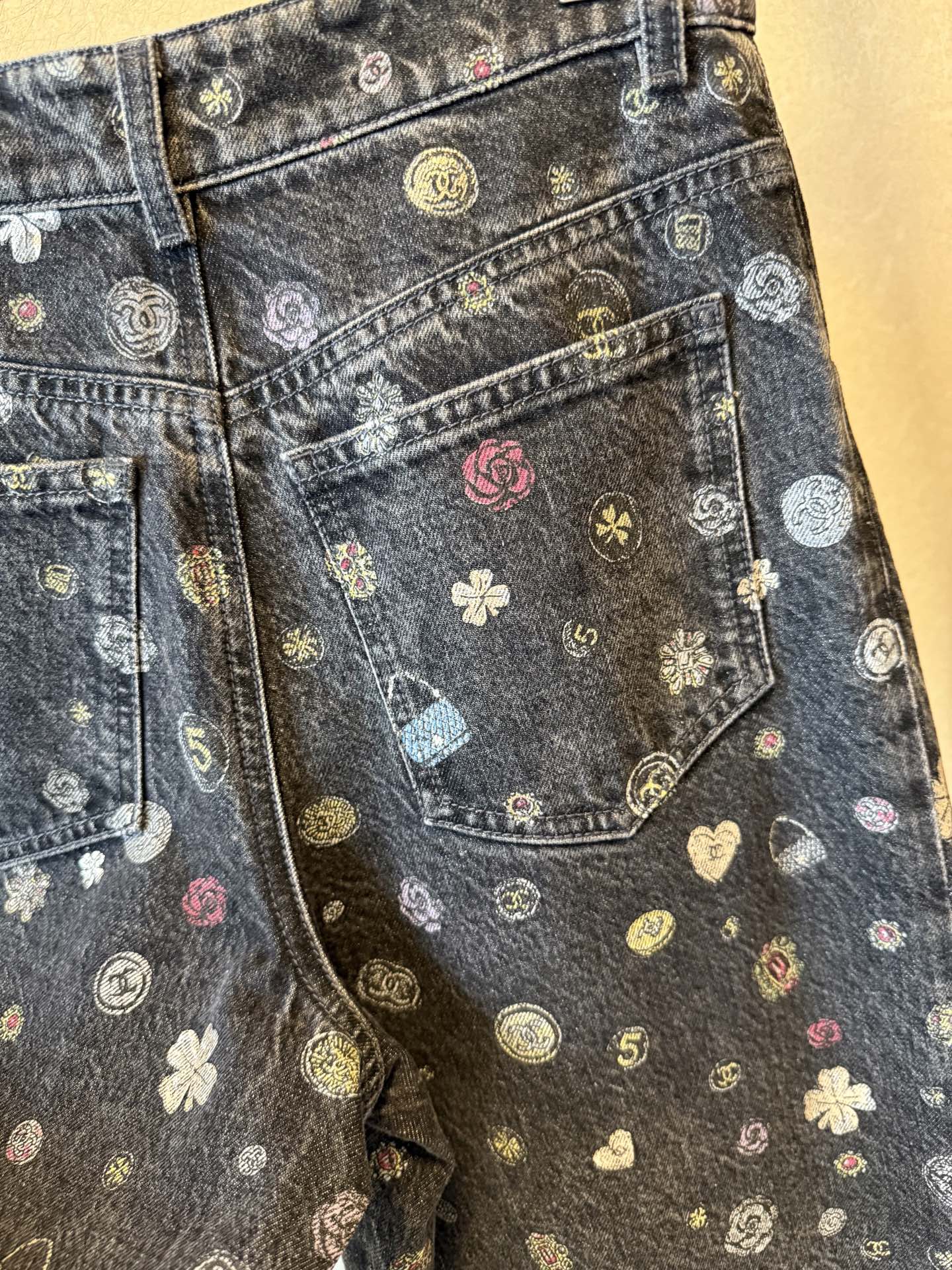 Patchwork Denim Jacket - Deep Grey - Classic Fit - Soft Print - S, M, L 6 i1759896588431 4942 0 4