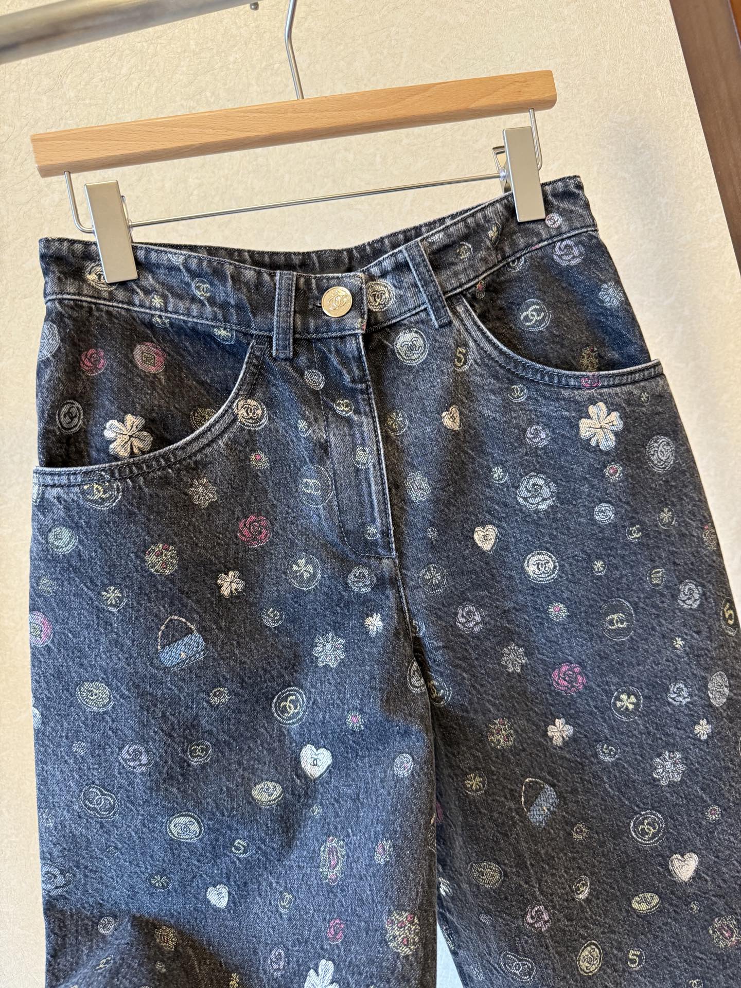 Patchwork Denim Jacket - Deep Grey - Classic Fit - Soft Print - S, M, L 4 i1759896588471 9608 0 2
