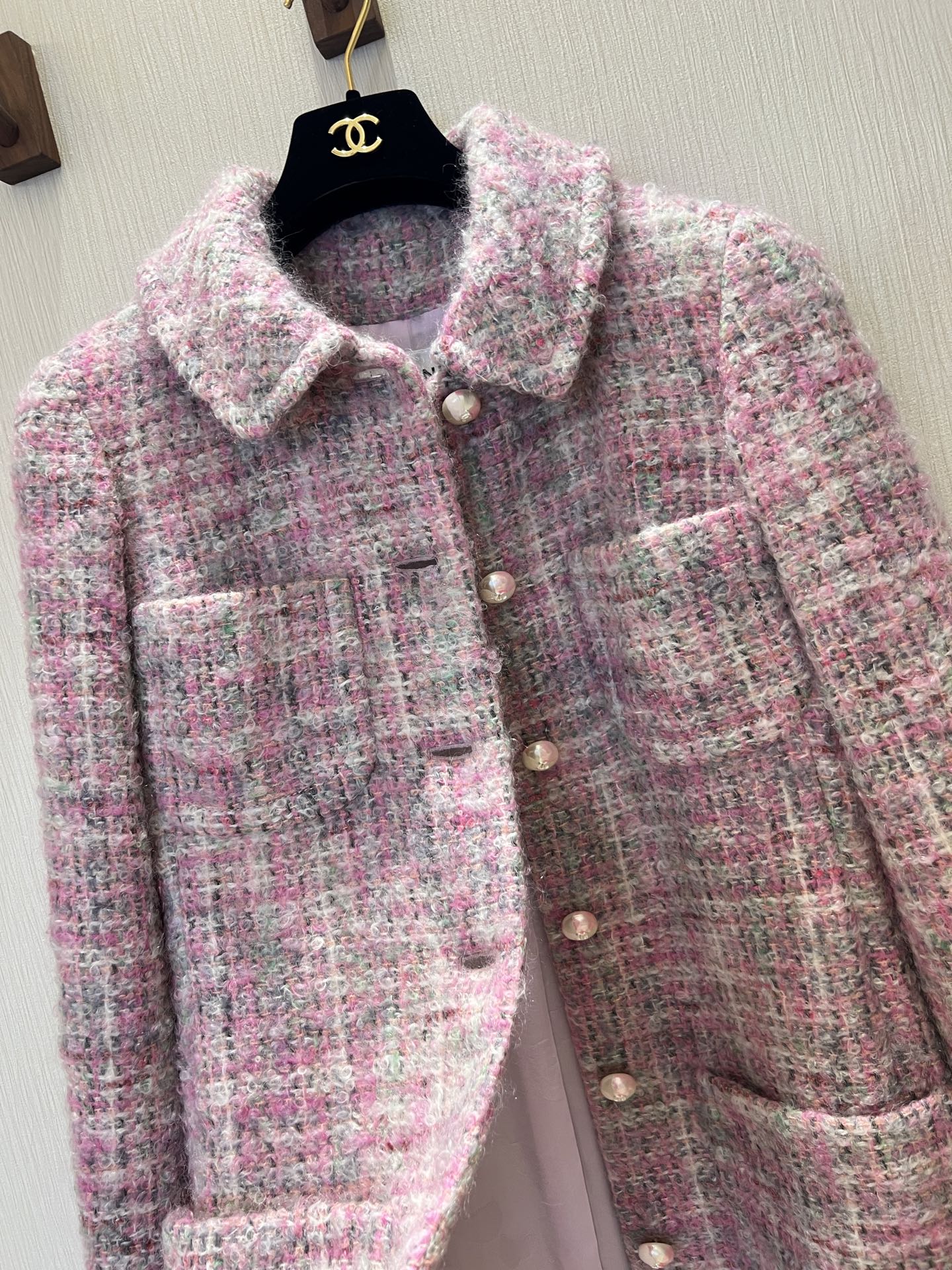 Chanel Inspired Pink Tweed Wool-Mohair Blend Coat - Elegant & Versatile 7 i1759897048031 3023 0 5
