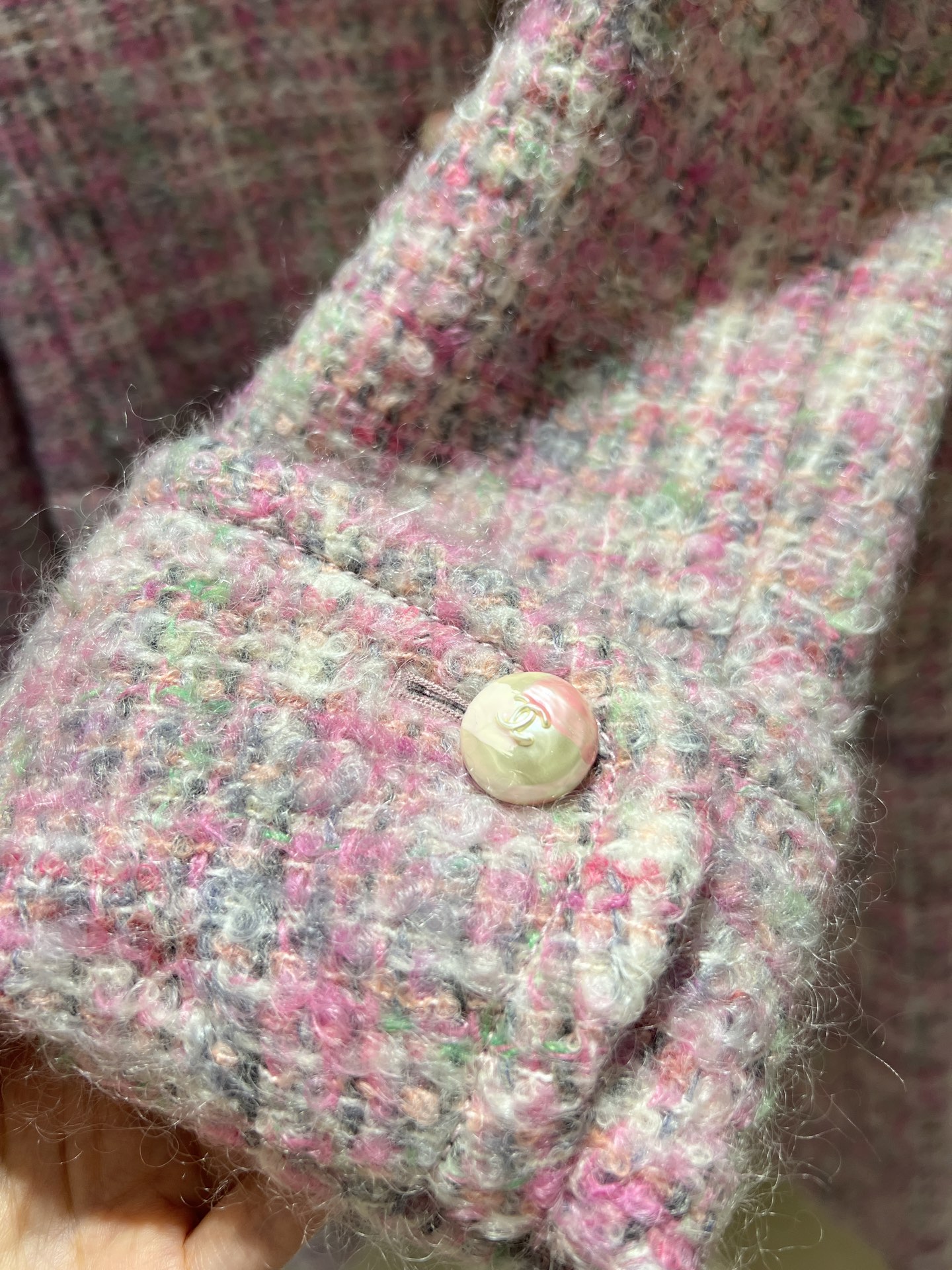 Chanel Inspired Pink Tweed Wool-Mohair Blend Coat - Elegant & Versatile 5 i1759897048084 5091 0 3