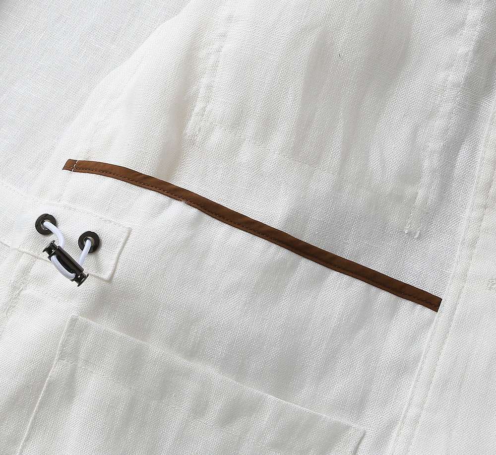 6003 ZENGA 杰尼亚2026早春专柜同款男100 ％纯亚麻衬衫外套 Z家出品，工装调性的麻料衬衫