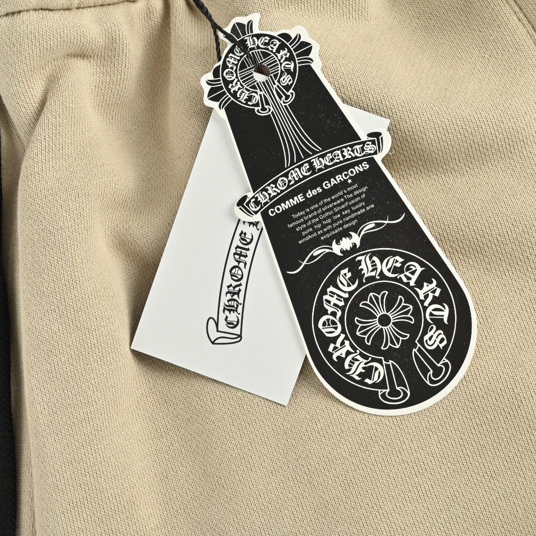 Chrome Hearts/克罗心 24ss 贴布十字梵文卷轴刺绣短裤